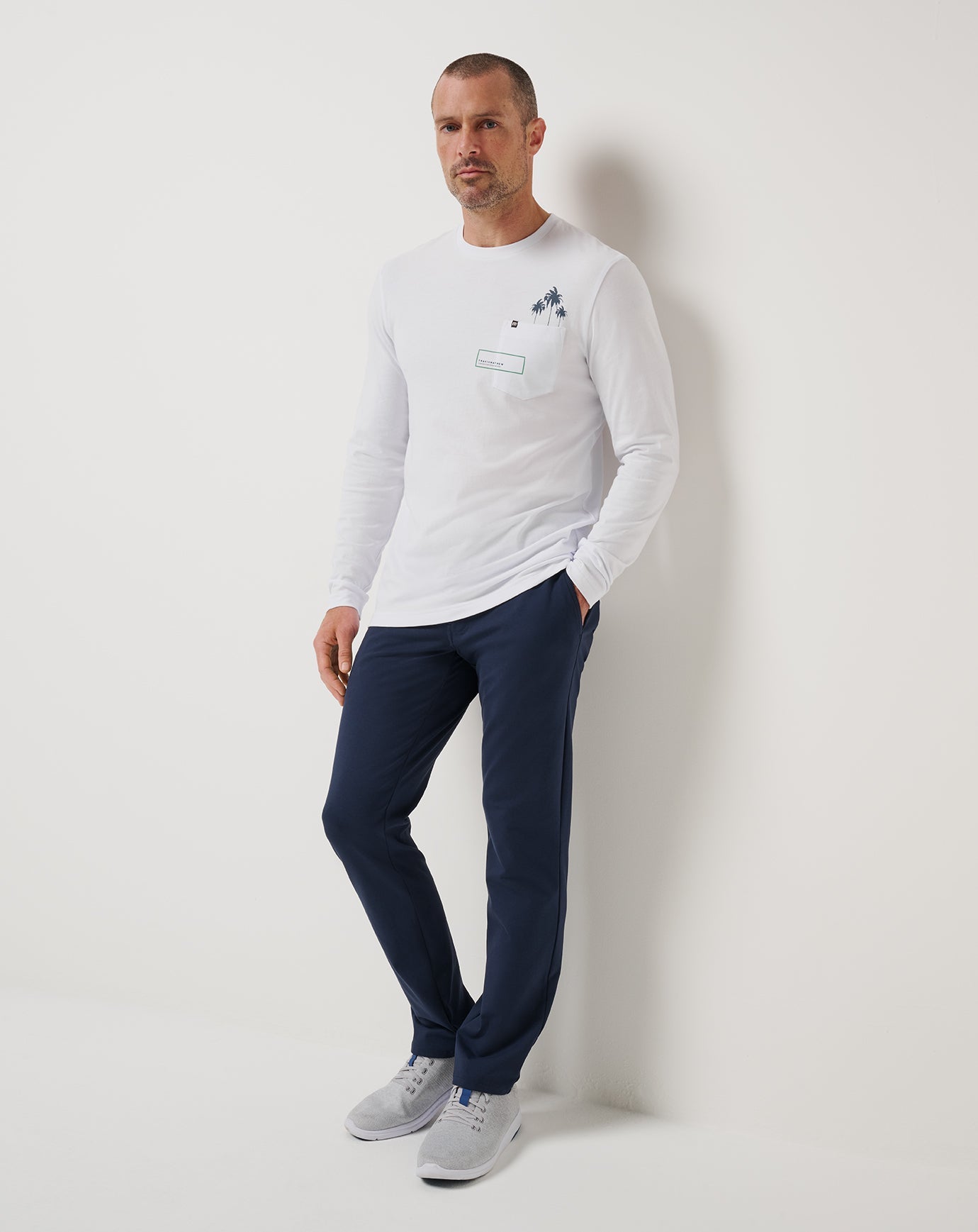 TravisMathew Reef Stop Long Sleeve Tee - White