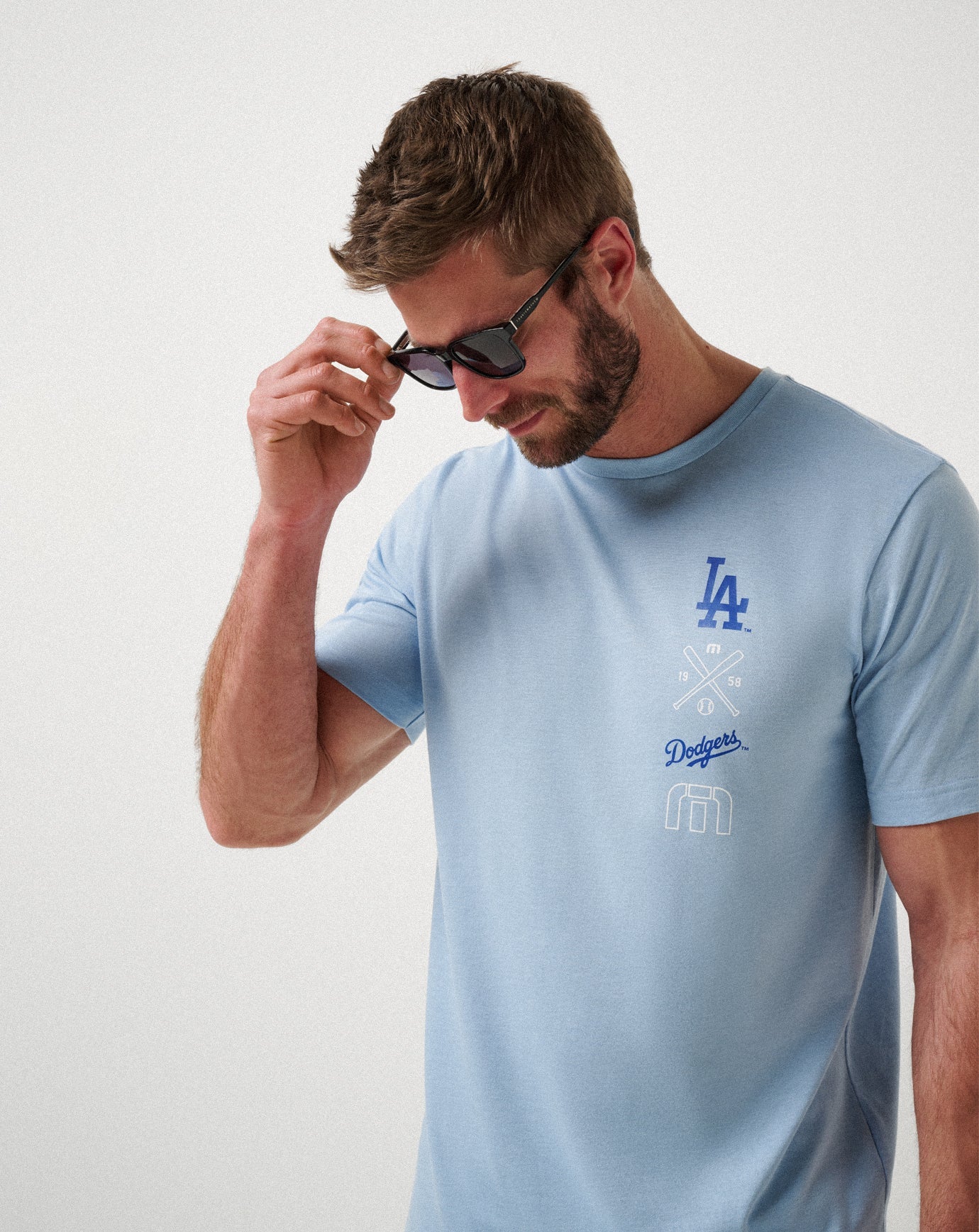 TravisMathew Los Angeles Dodgers Sunset Slam 2.0 Tee - Heather Blue