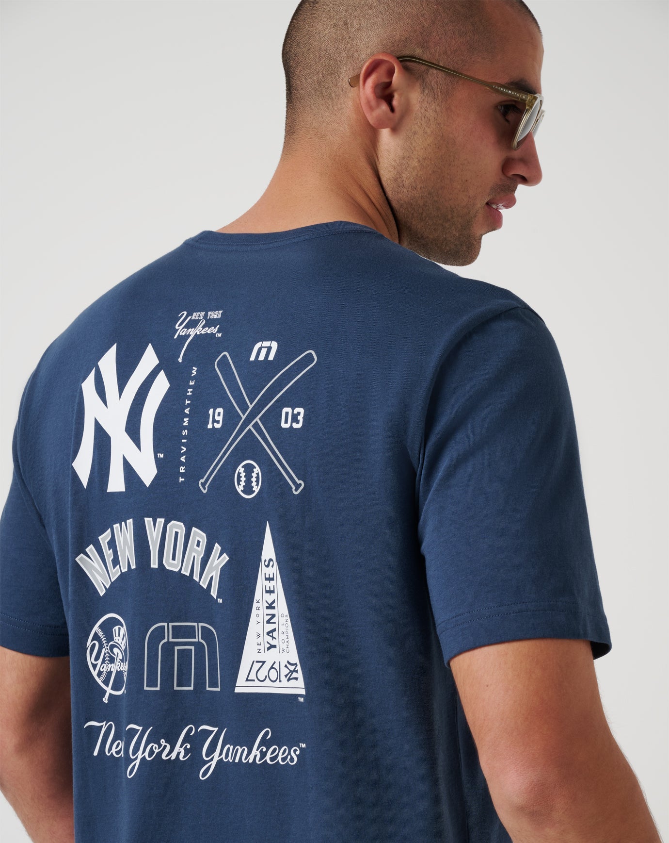 TravisMathew New York Yankees Friendly Rivalry Tee - Navy