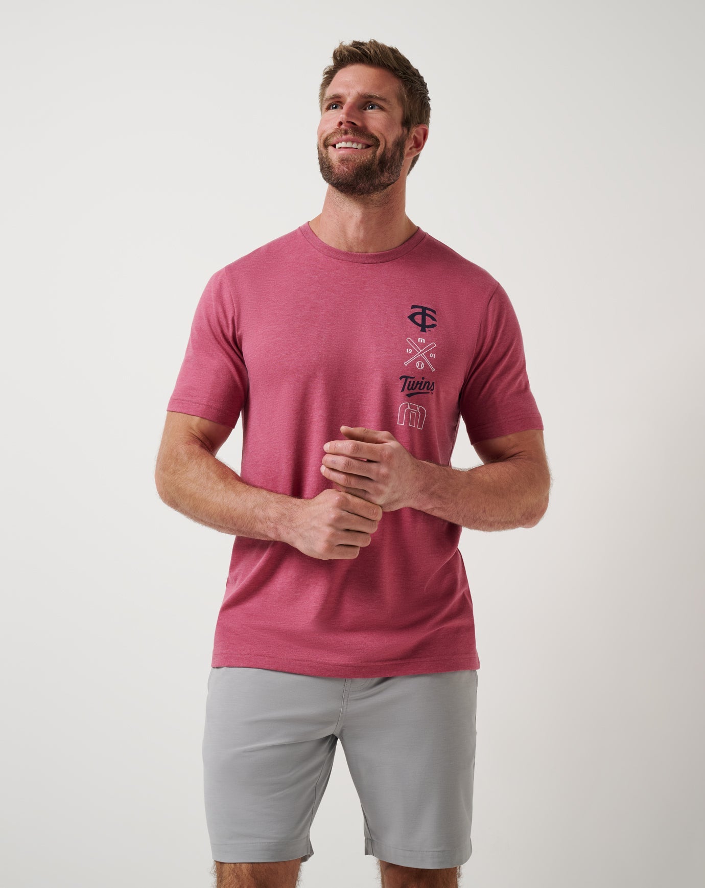 TravisMathew Minnesota Twins Sunset Slam 2.0 Tee - Heather Red