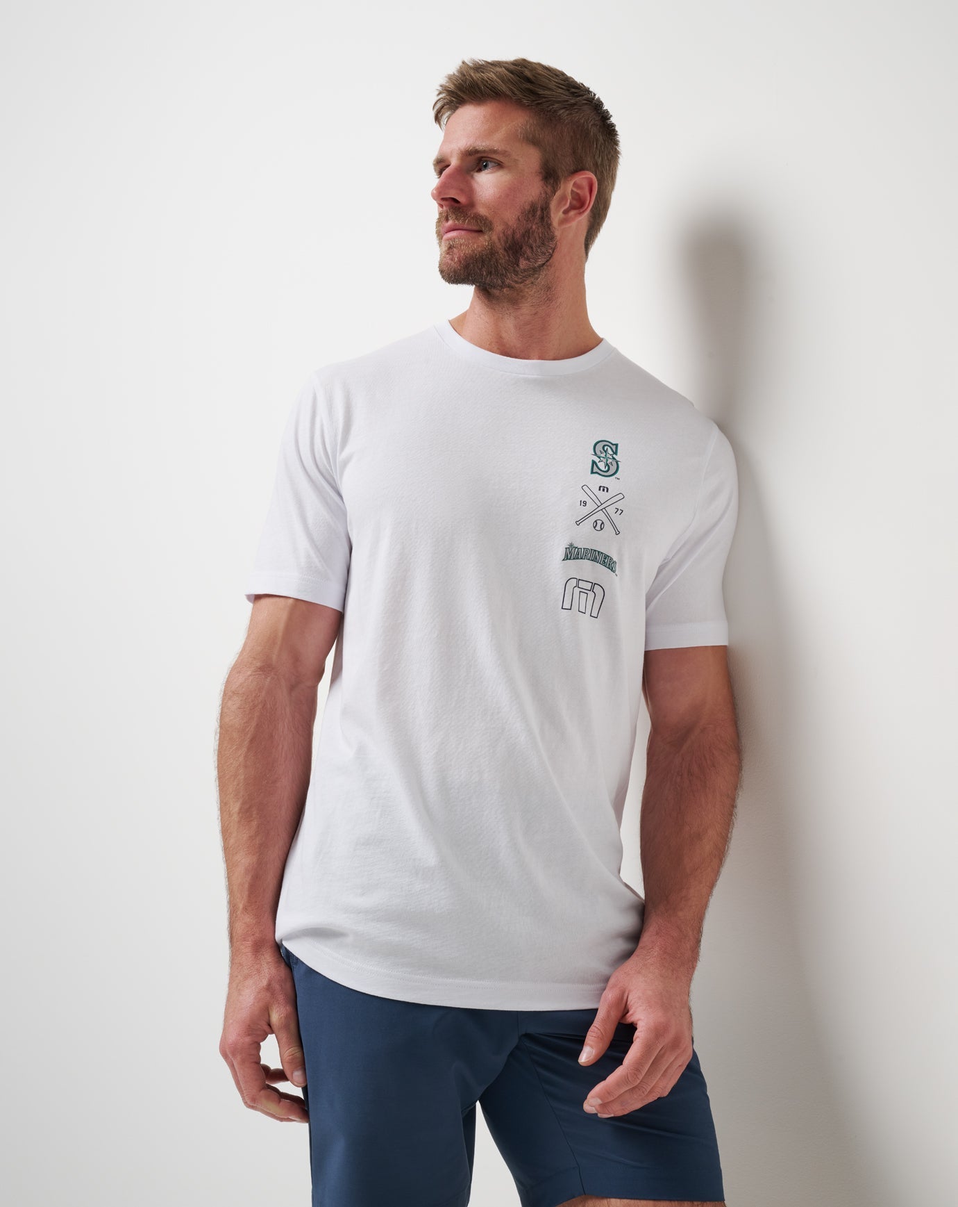 TravisMathew Seattle Mariners Sunset Slam 2.0 Tee - White