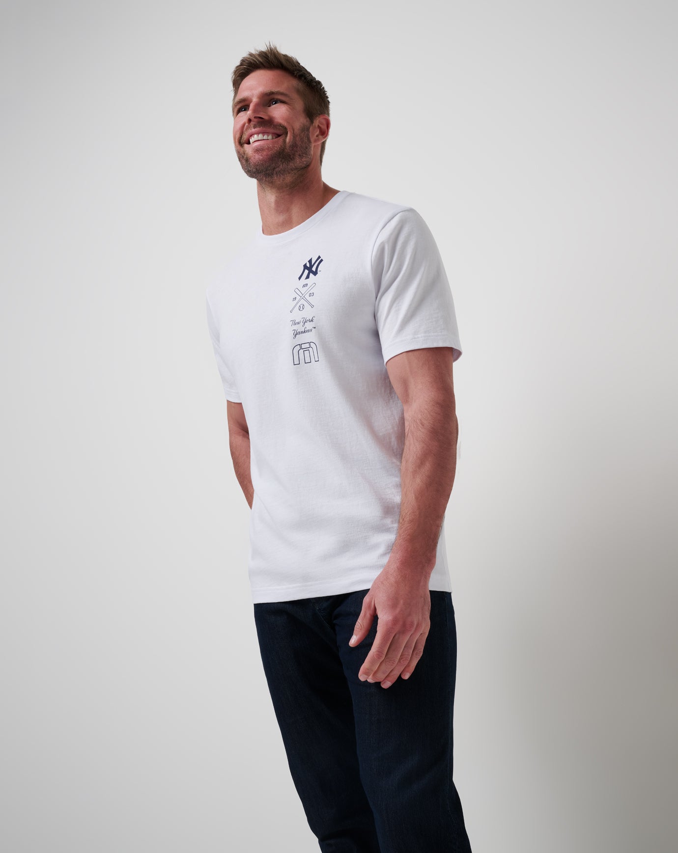 TravisMathew New York Yankees Sunset Slam 2.0 Tee - White