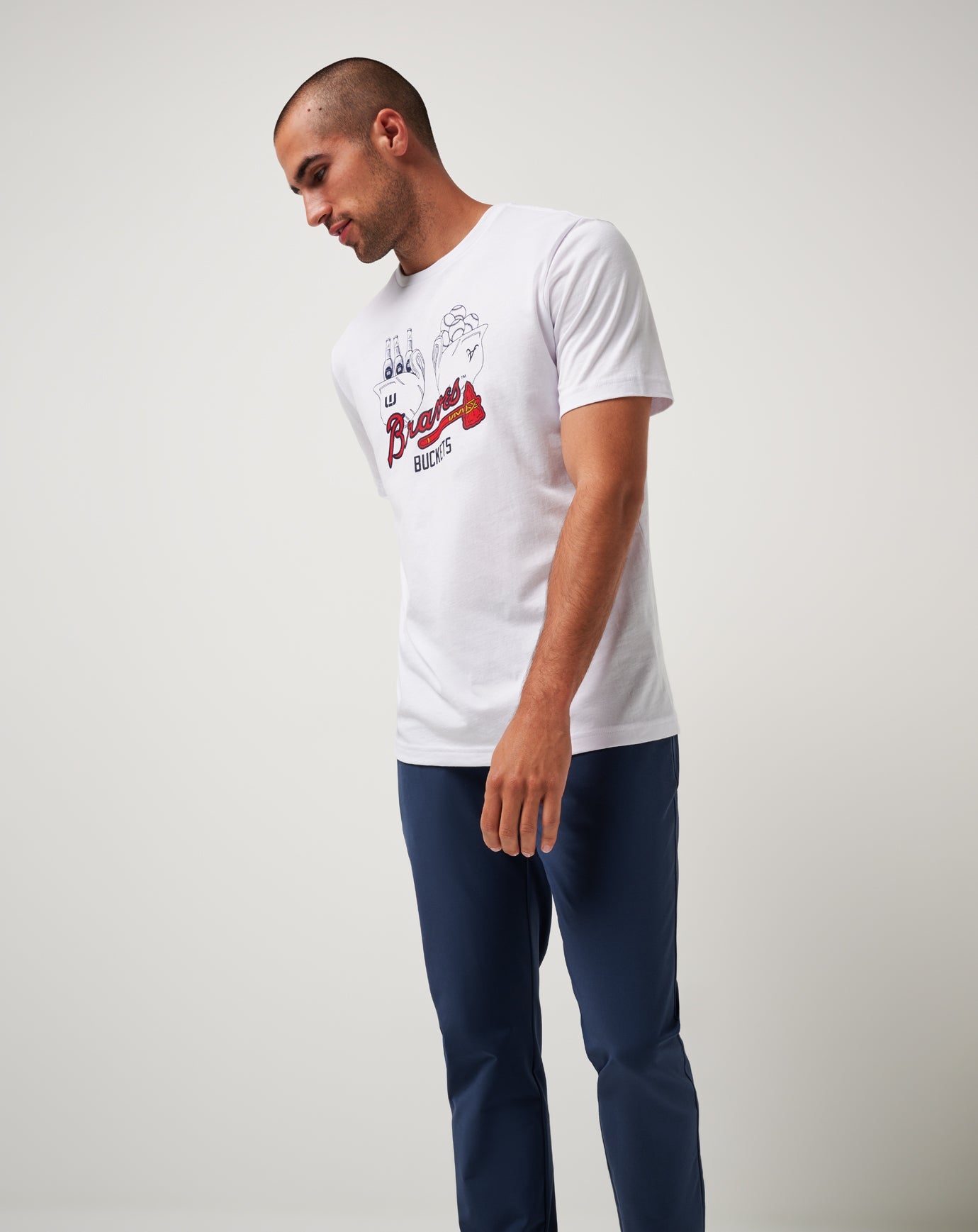 TravisMathew Atlanta Braves Strike One Tee - White