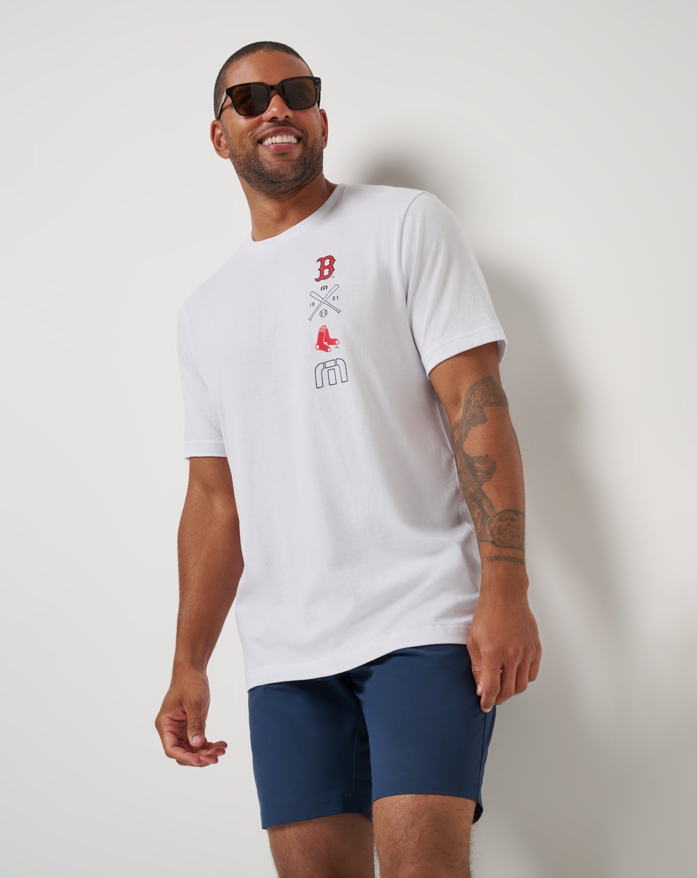 TravisMathew Boston Red Sox Sunset Slam 2.0 Tee - White