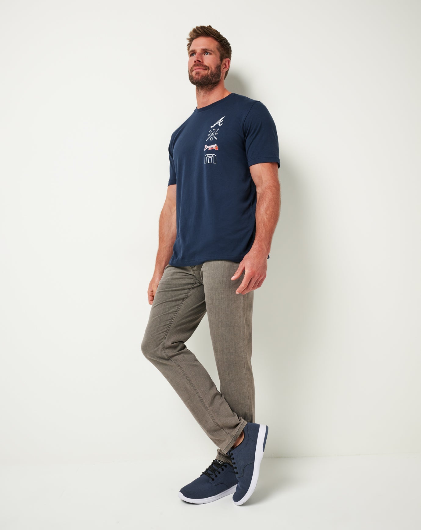 TravisMathew Atlanta Braves Sunset Slam Tee - Total Eclipse