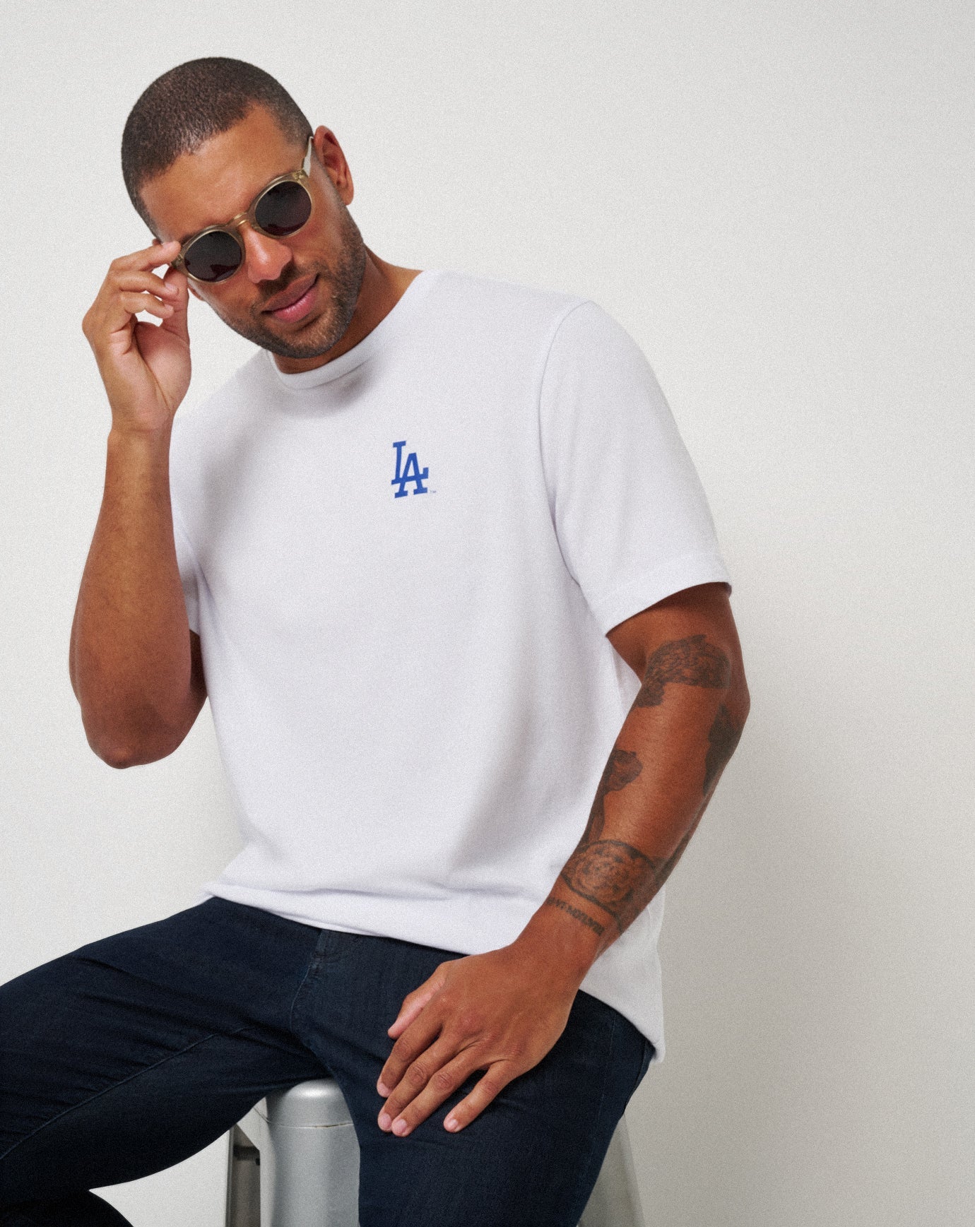 TravisMathew Los Angeles Dodgers Friendly Rivalry Tee - White