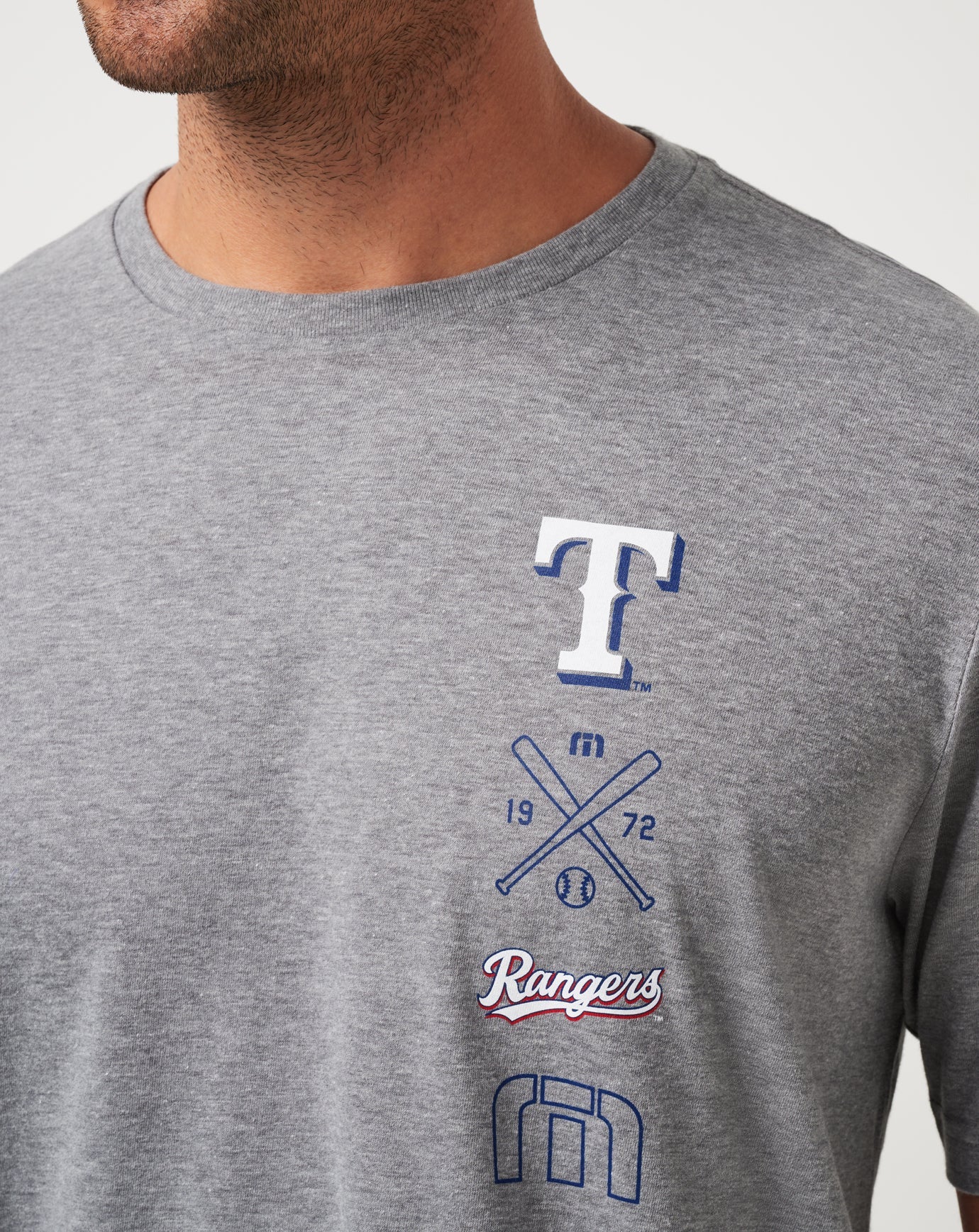 TravisMathew Texas Rangers Sunset Slam Tee - Heather Grey