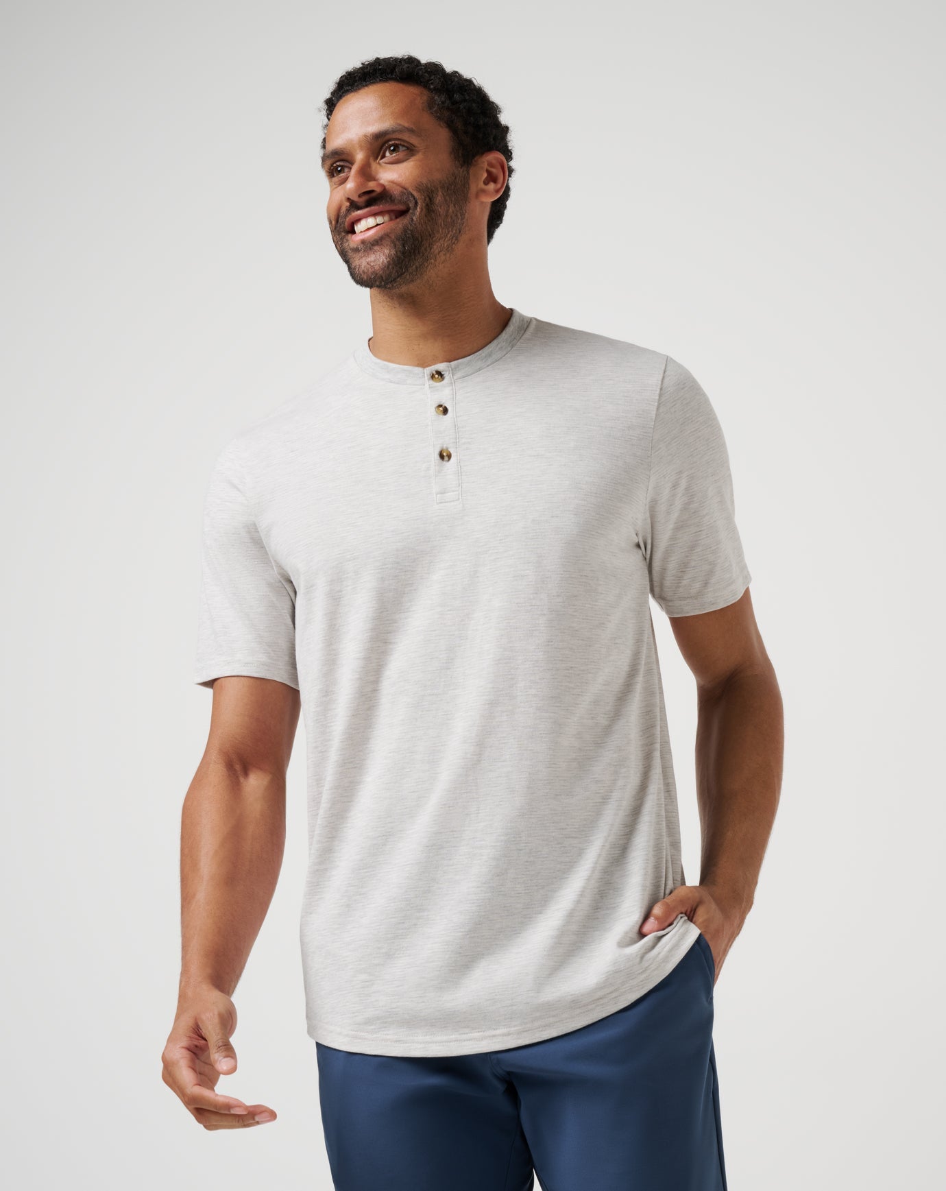 TravisMathew All Adrift Tee - Heather Light Grey