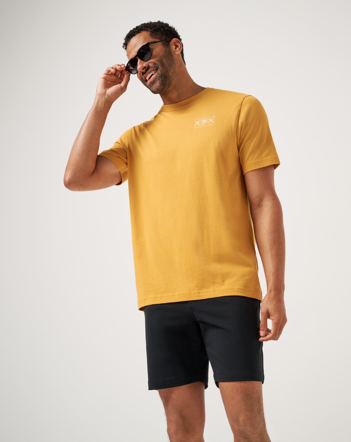 TravisMathew Crosscheck Tee - Spruce Yellow