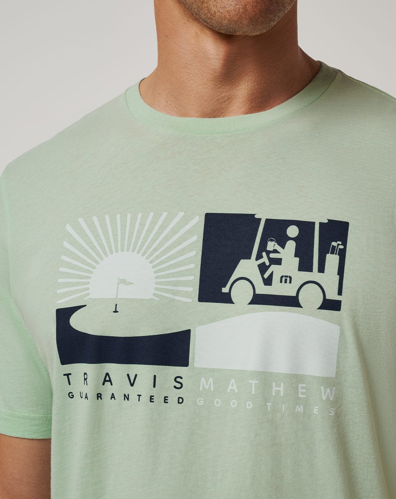 TravisMathew Player Parking Tee - Aqua Foam