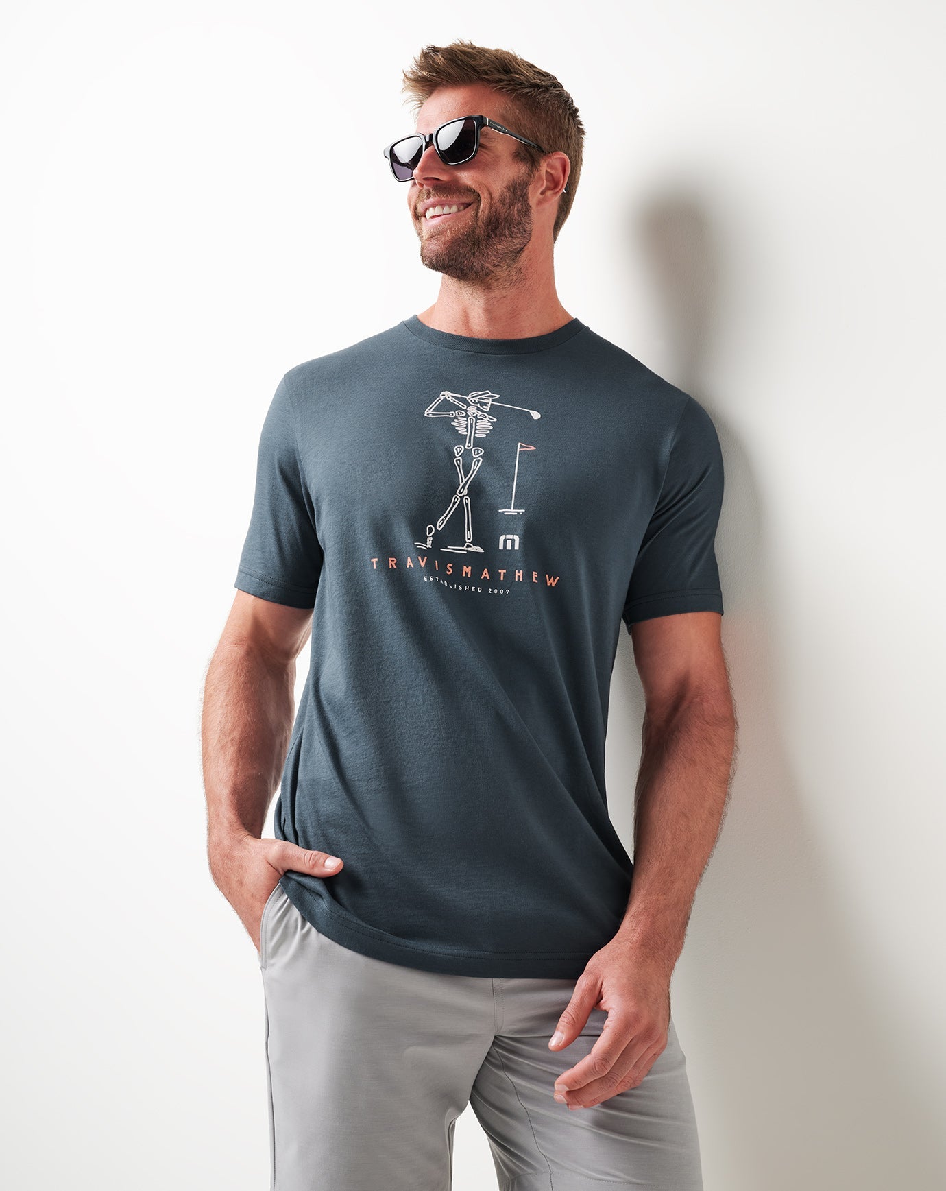 TravisMathew Lost Swing Tee - Mood Indigo/Vintage Indigo