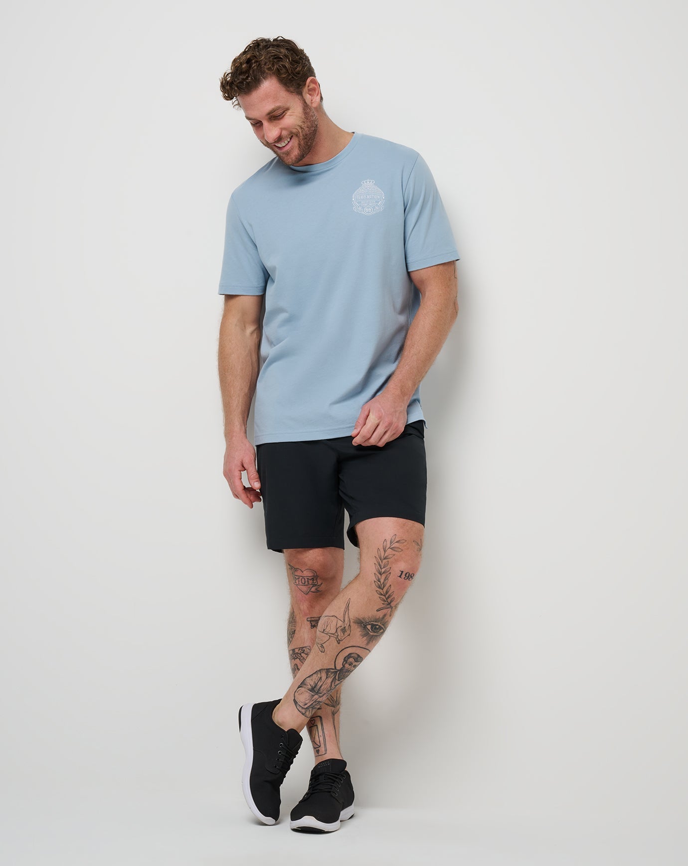 TravisMathew Name Association Tee - Dusty Blue