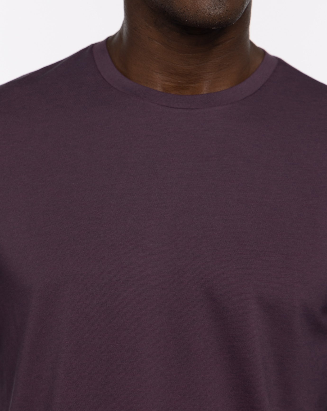 TravisMathew The Crew Long Sleeve Tee - Mauve Wine/Blue Nights