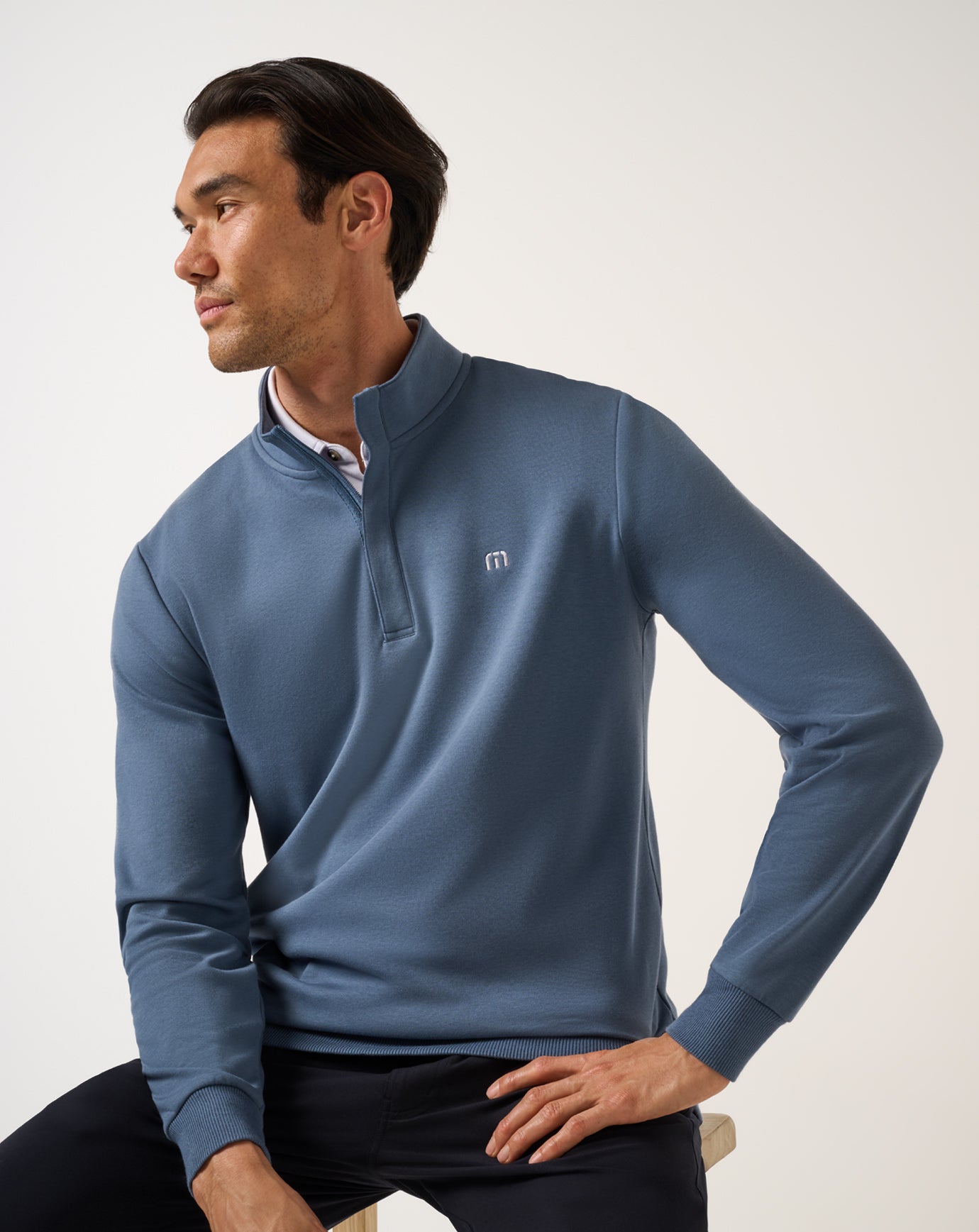 TravisMathew Cloud Quarter Zip 2.0 - Bering Sea