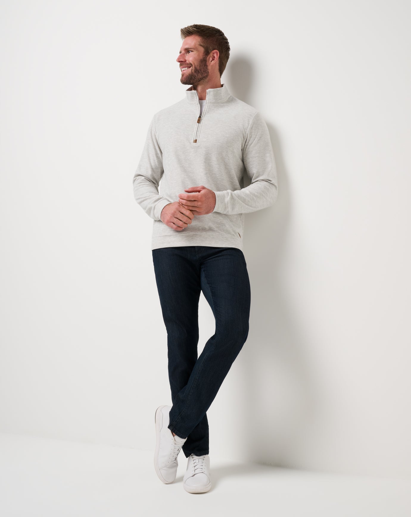 TravisMathew Cloud Sweater Quarter Zip - Heather Grey