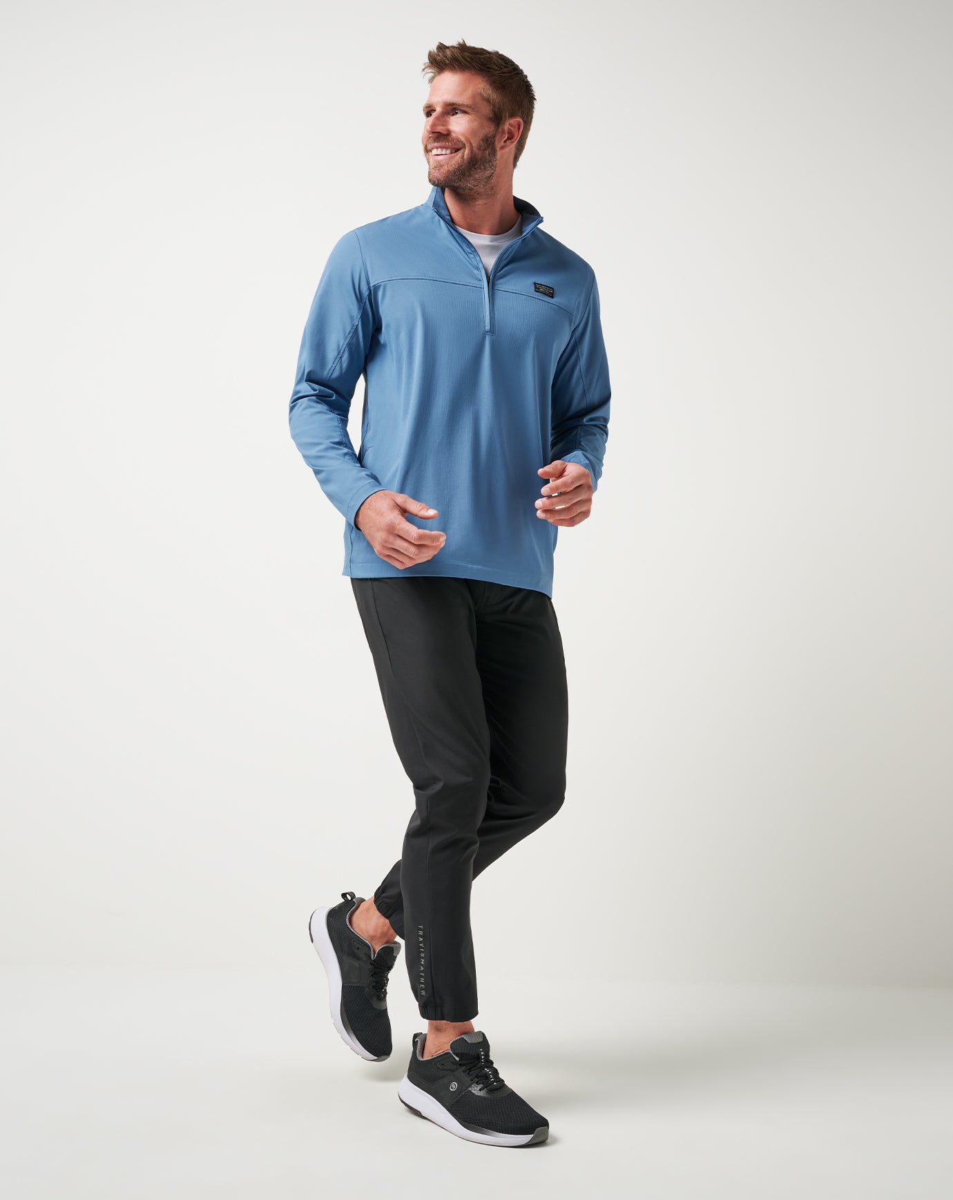 TravisMathew Wanderlust Quarter Zip - Copen Blue