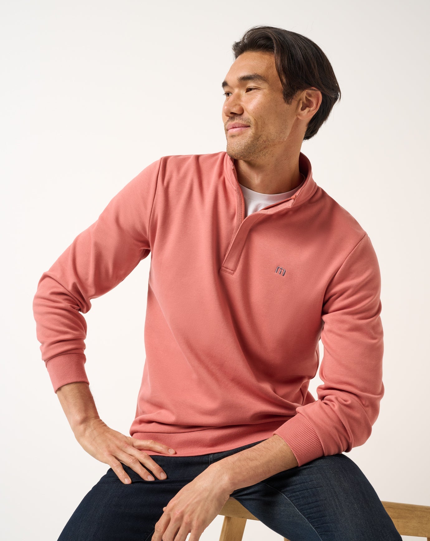 TravisMathew Cloud Quarter Zip 2.0 - Brick Dust