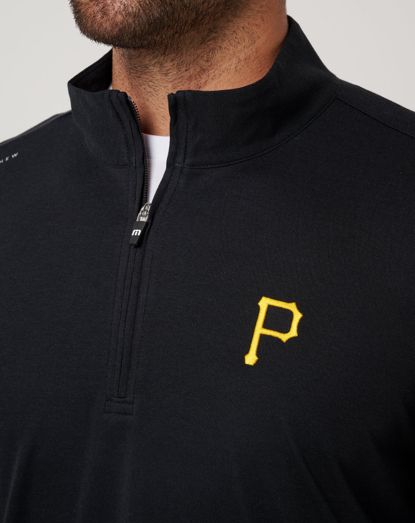 TravisMathew Pittsburgh Pirates Time To Tailgate Quarter Zip - Black
