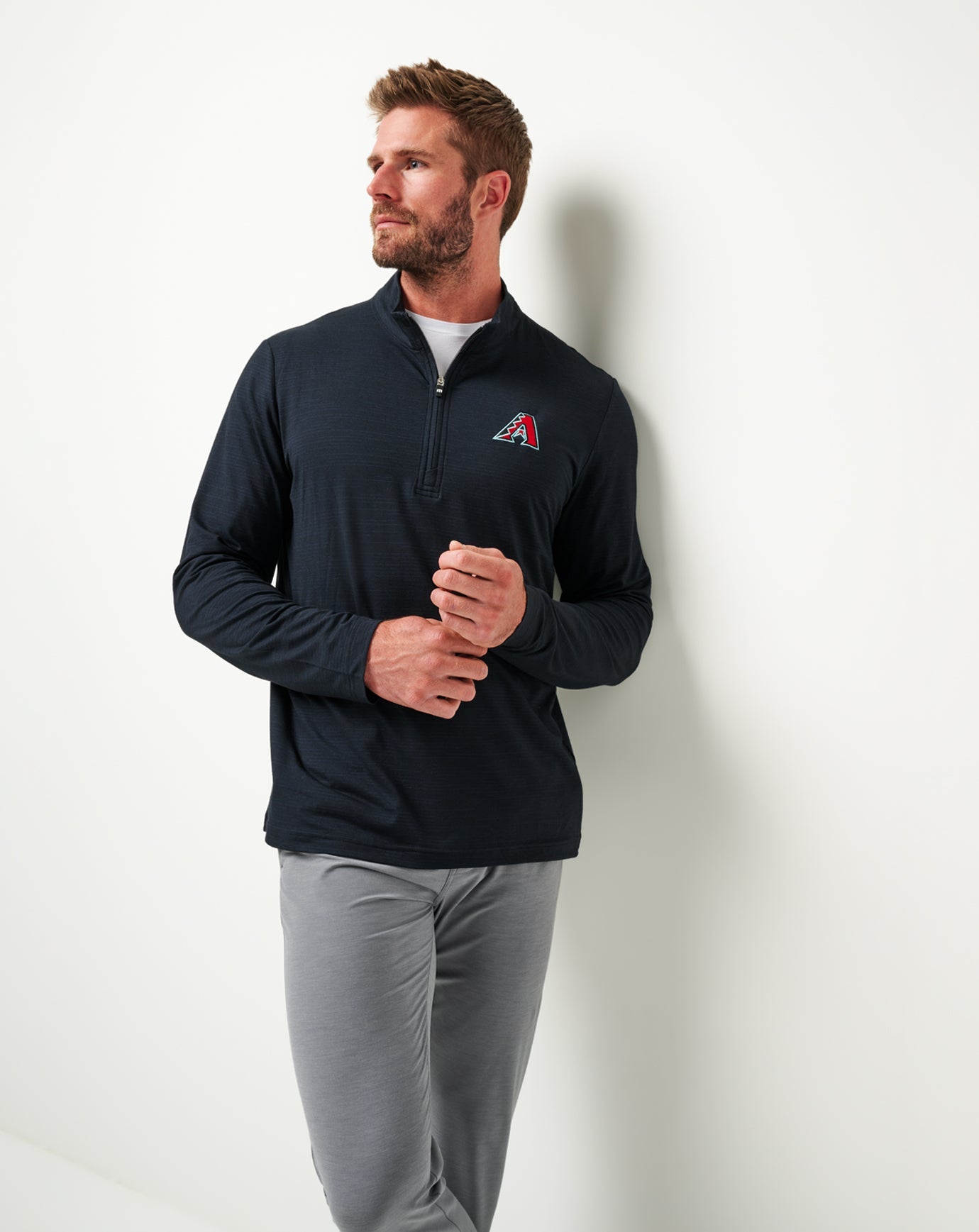 TravisMathew Arizona Diamondbacks The Heater Quarter Zip - Black