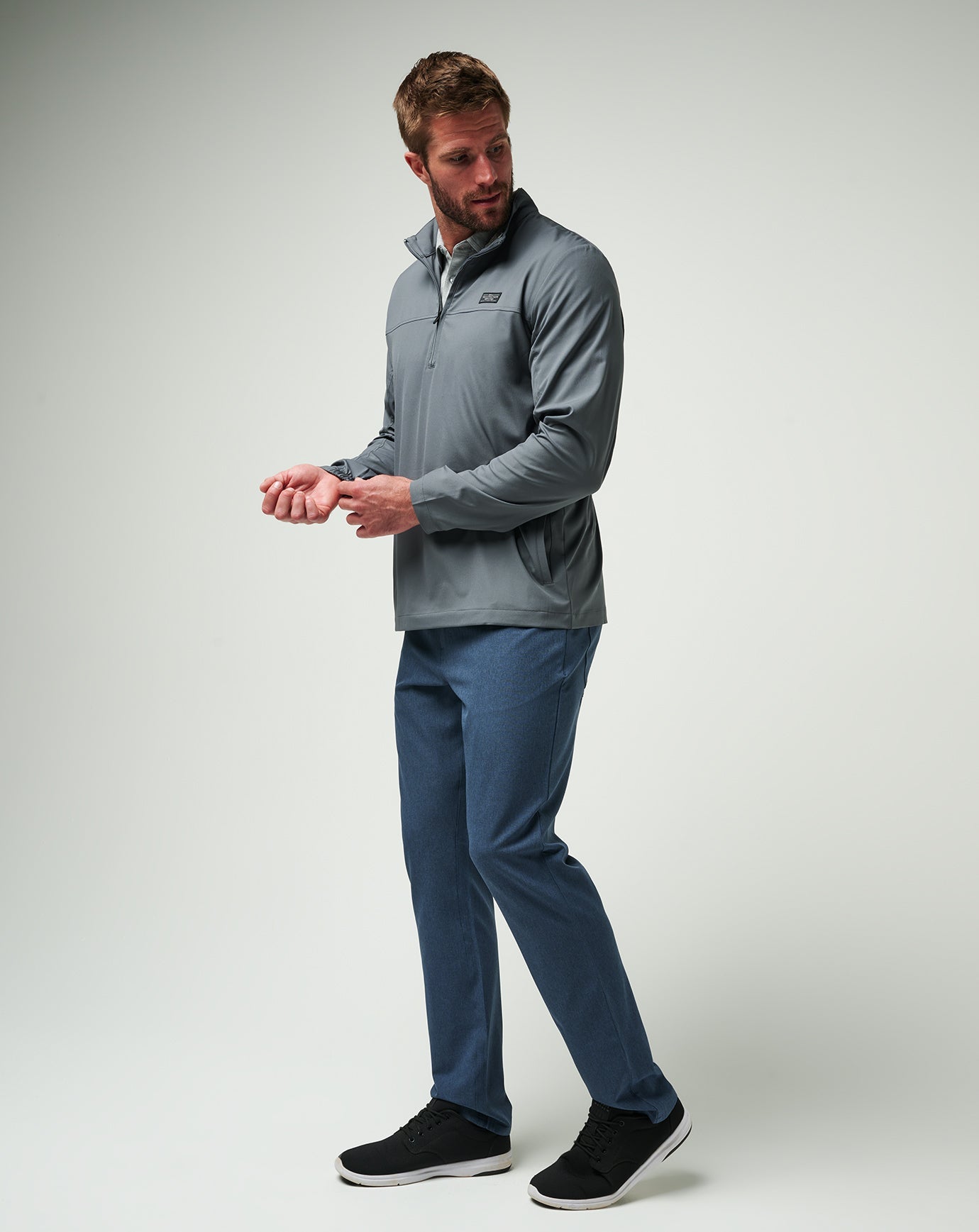 TravisMathew Wanderlust Quarter Zip - Quiet Shade