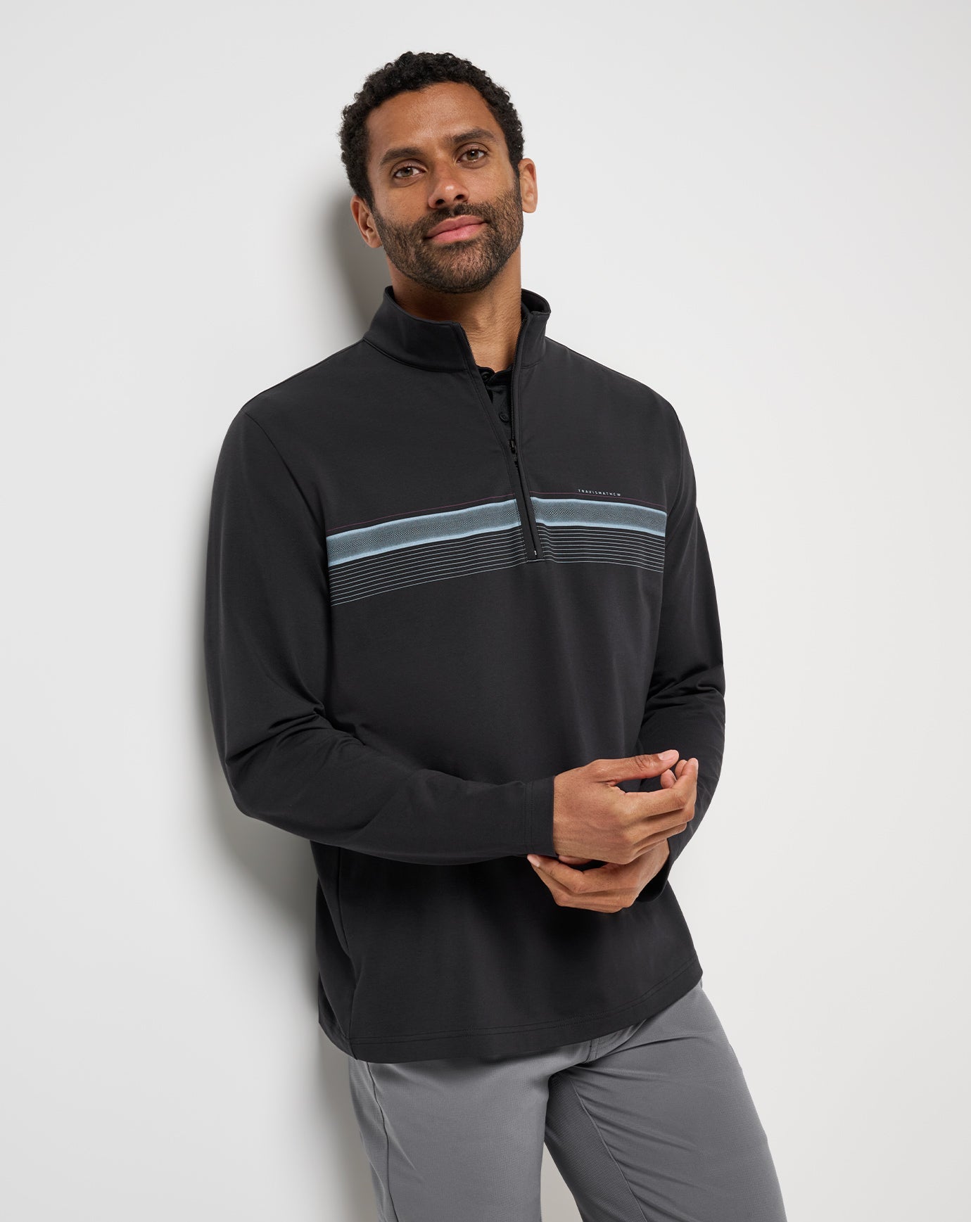 TravisMathew Nautical Adventure Quarter Zip - Black