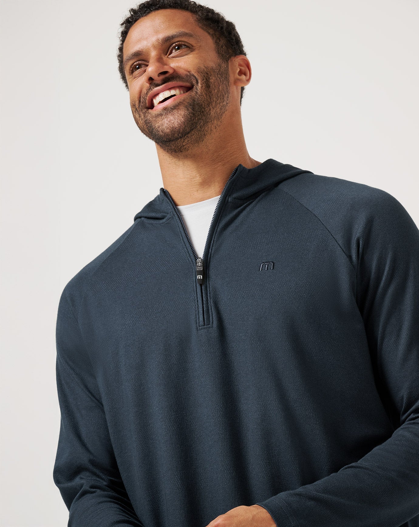 TravisMathew Country Hopping Hooded Quarter Zip - Total Eclipse