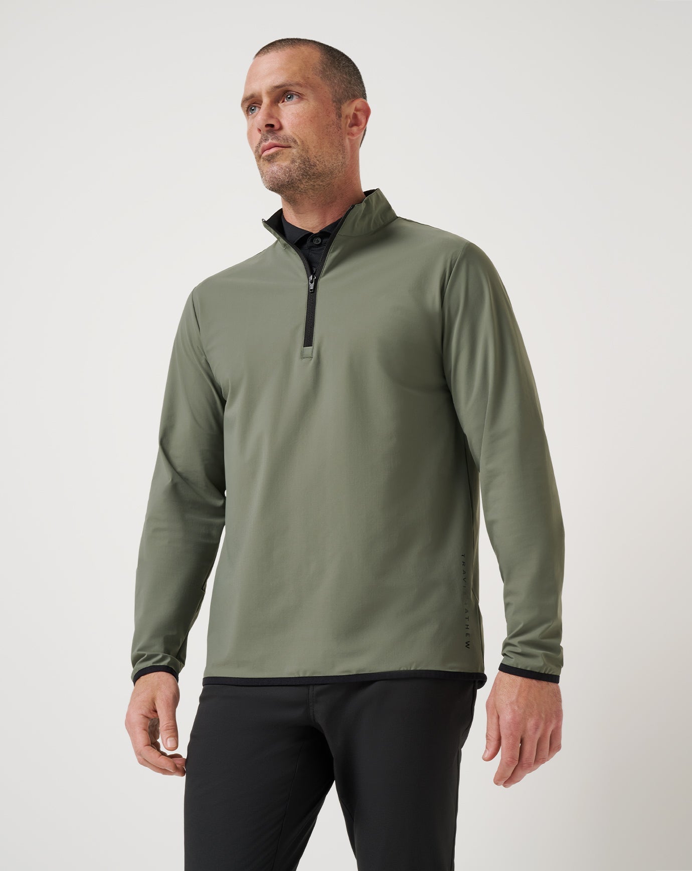TravisMathew Jeep Tour Quarter Zip - Dark Olive