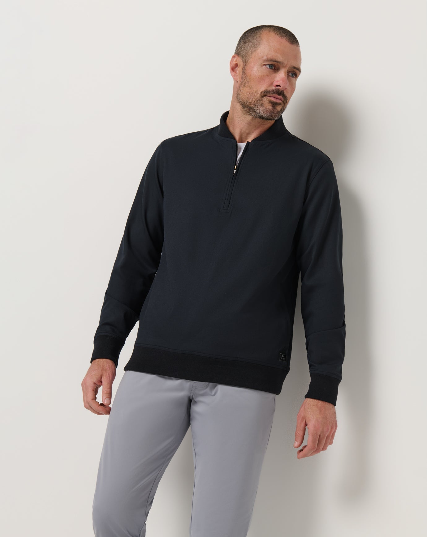 TravisMathew Highway Men Quarter Zip - Black
