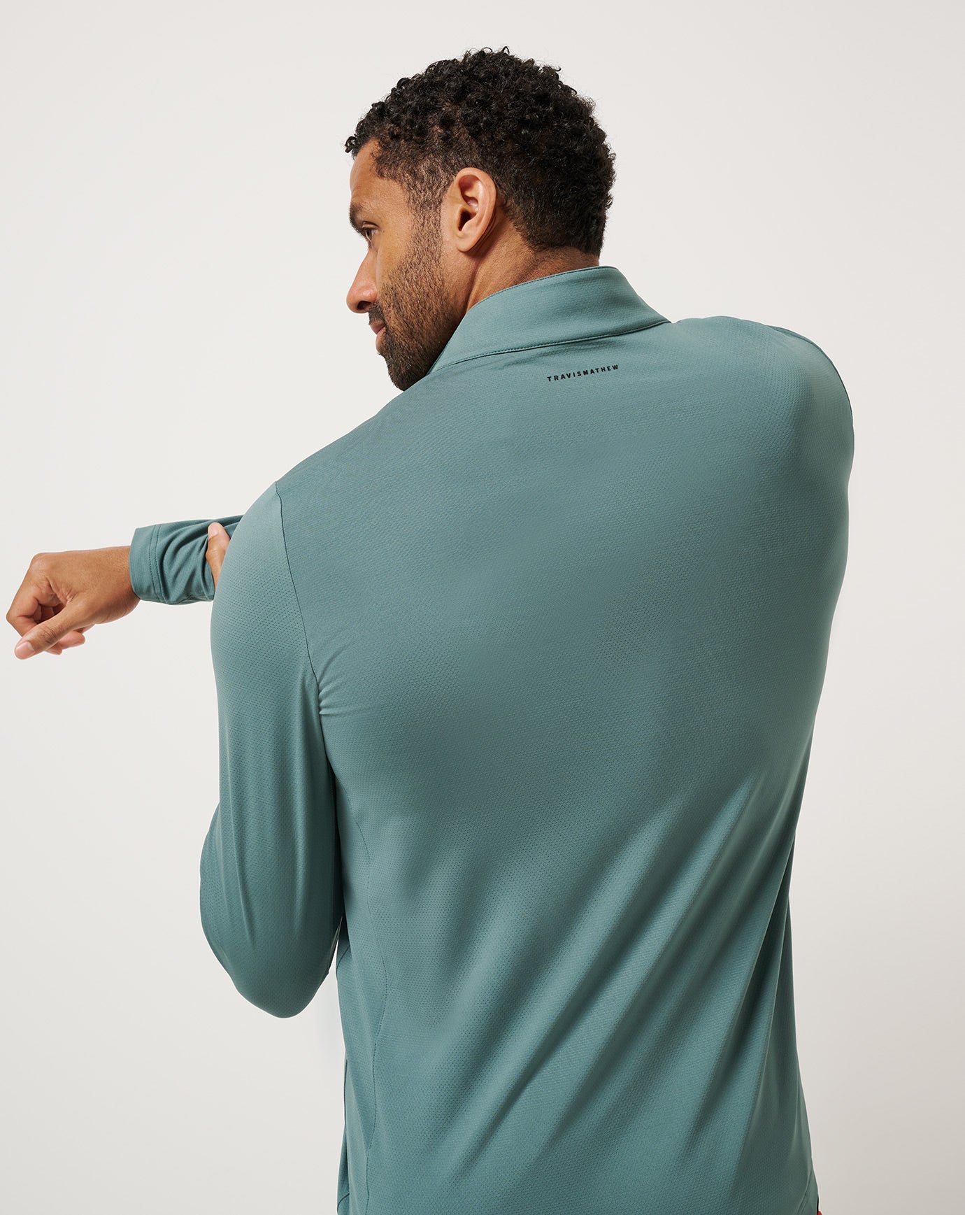 TravisMathew Heater Pro Quarter Zip - Silver Pine
