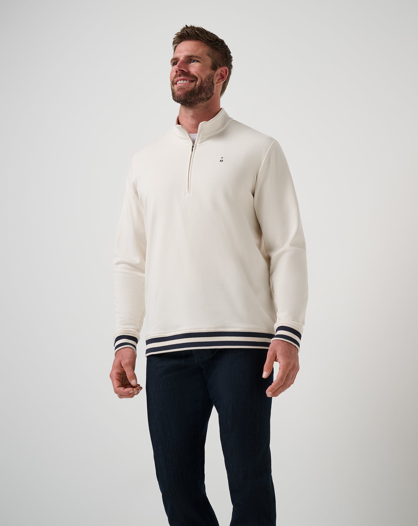 TravisMathew Happier Hour Quarter Zip - Birch