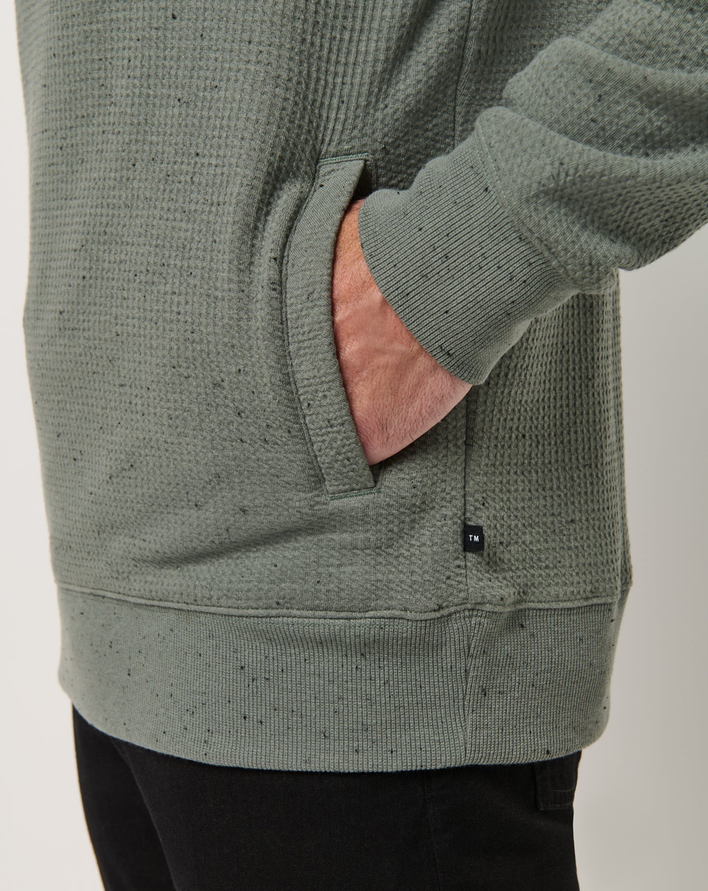 TravisMathew Cloud Waffle Hoodie - Dark Olive