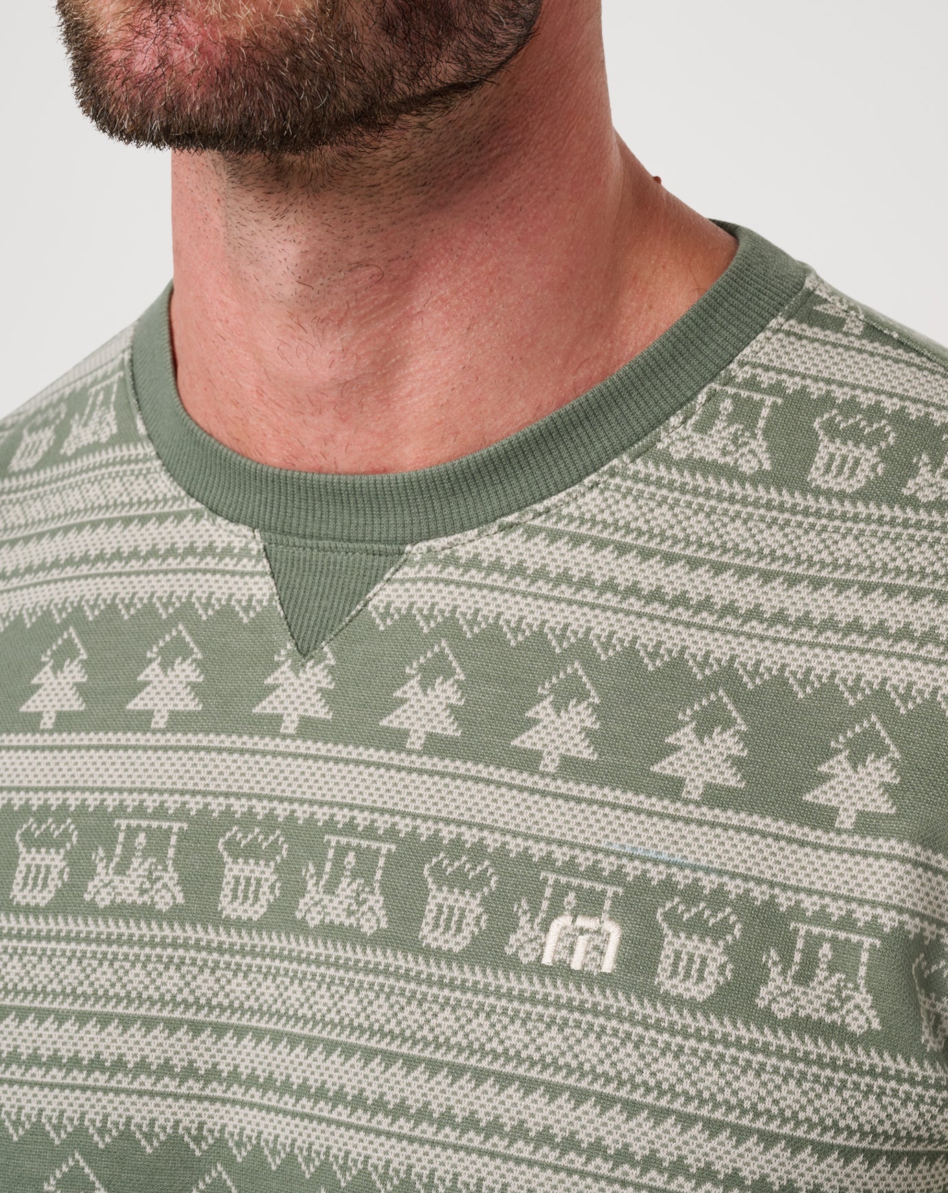 TravisMathew Family Time Crew - Dark Olive