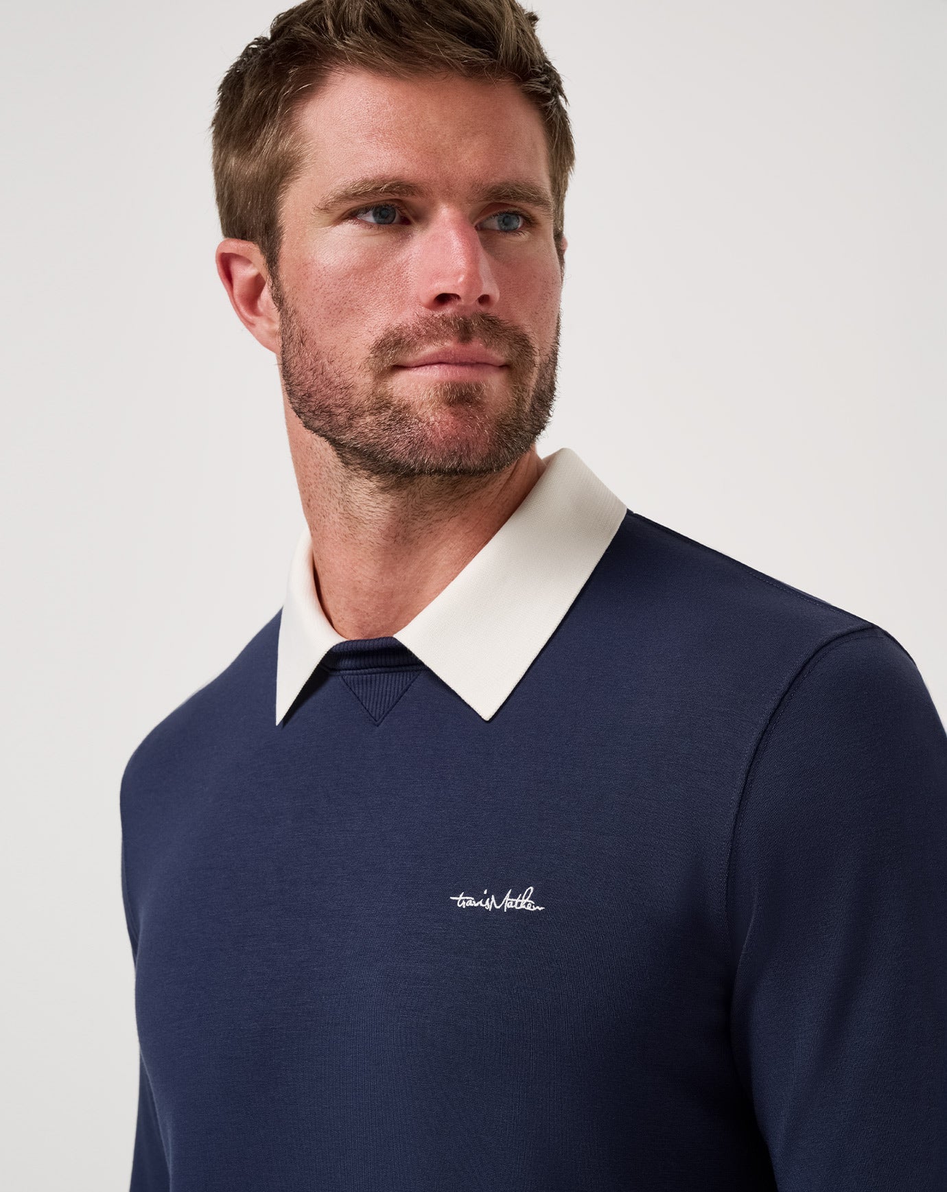 TravisMathew Amenities Collar Crew - Total Eclipse
