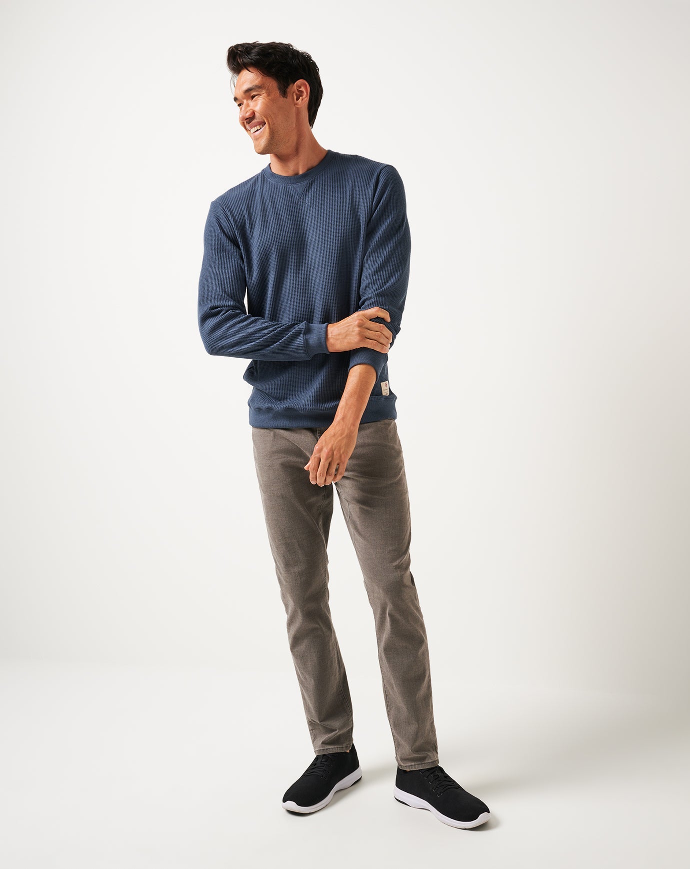 TravisMathew Nonrev Long Sleeve Crew - Mood Indigo/Vintage Indigo
