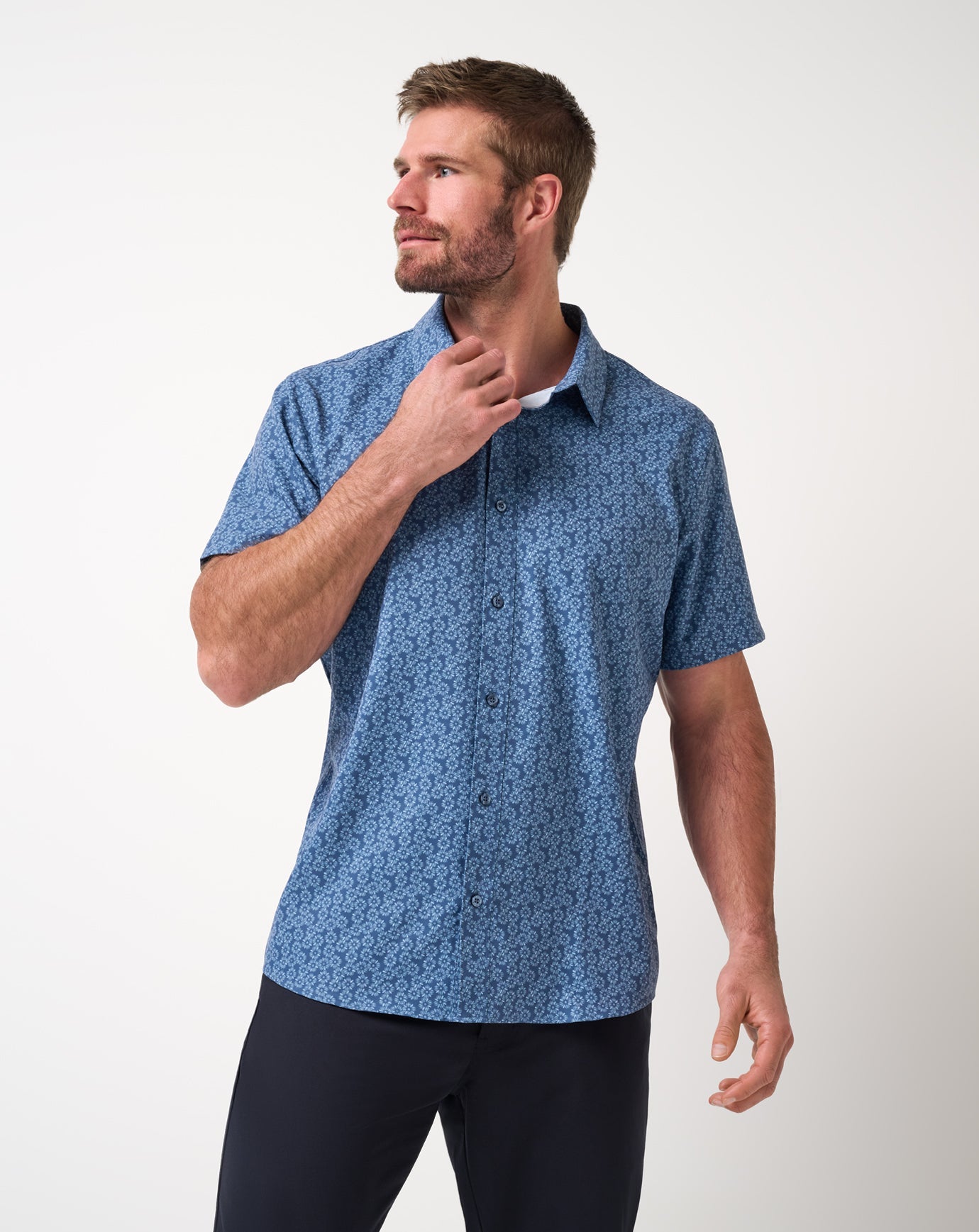 TravisMathew Techwoven Sunlight Button-Up - Bering Sea