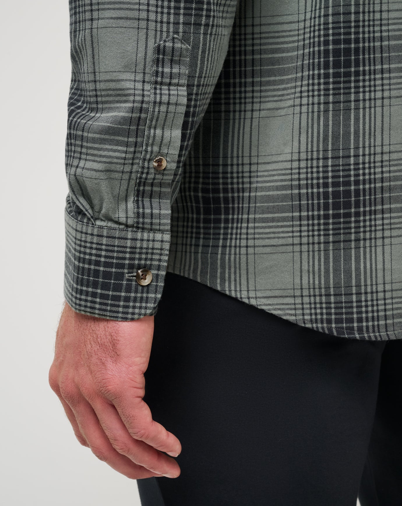 TravisMathew Cloud Flannel Plaid Button-Up - Dark Olive