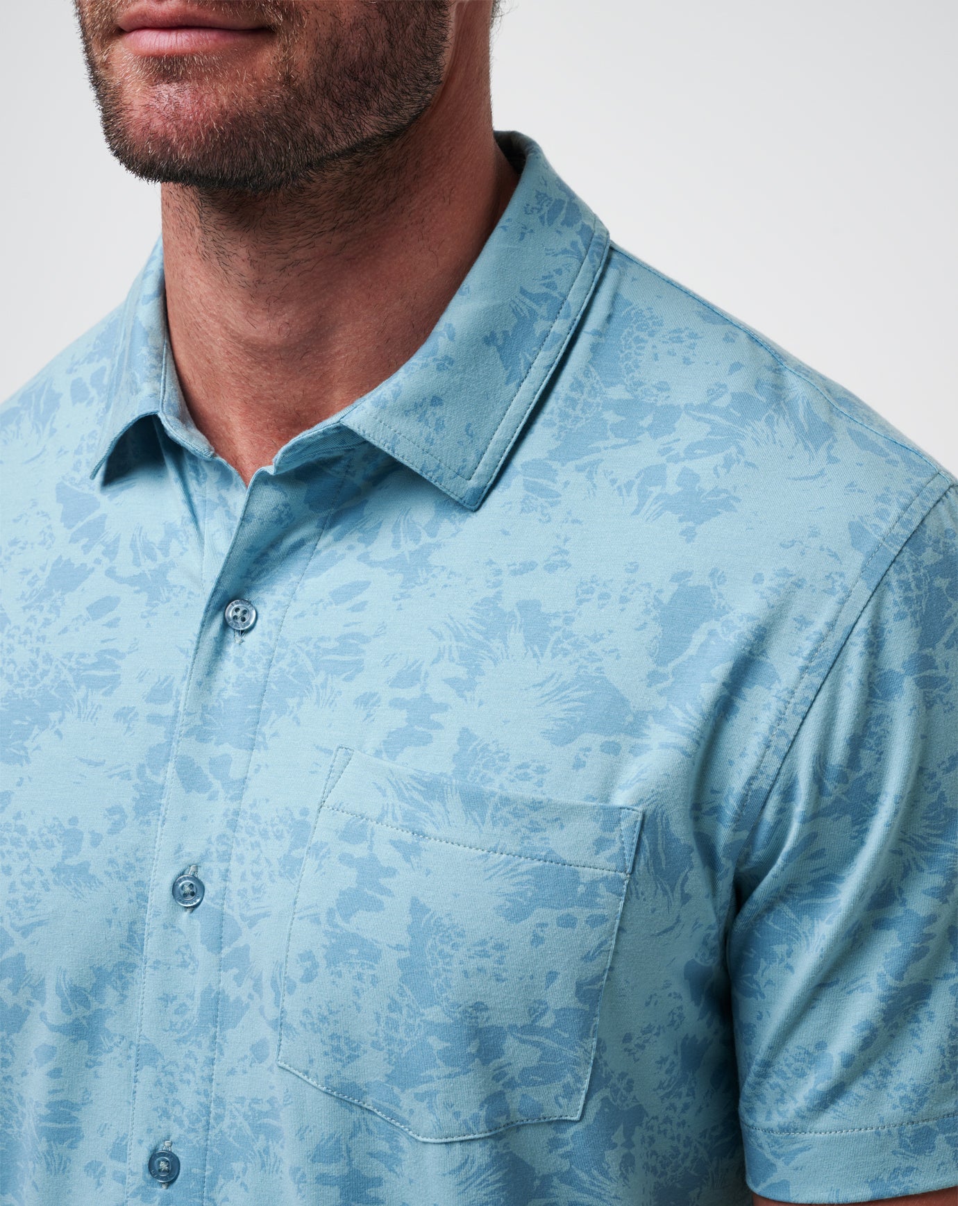 TravisMathew Knit Braddah Button-Up - Cameo