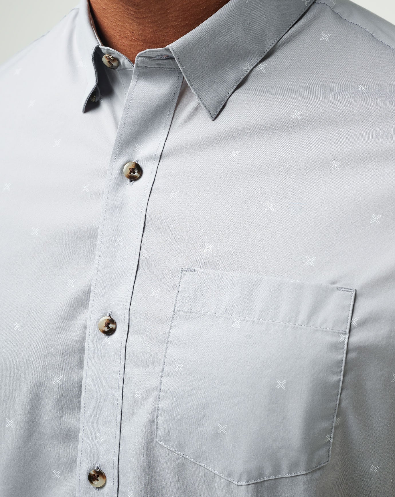 TravisMathew Across The Pond Button-Up - Heather Sleet