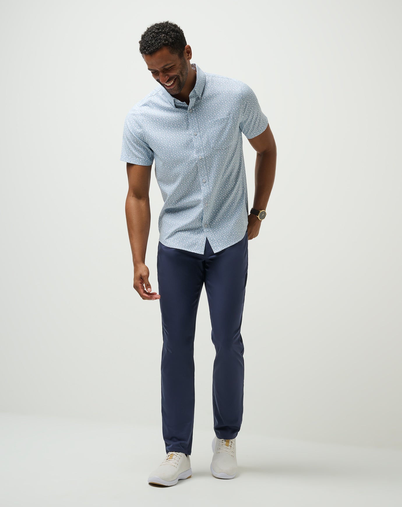 TravisMathew Techwoven Country Mile Button-Up - White