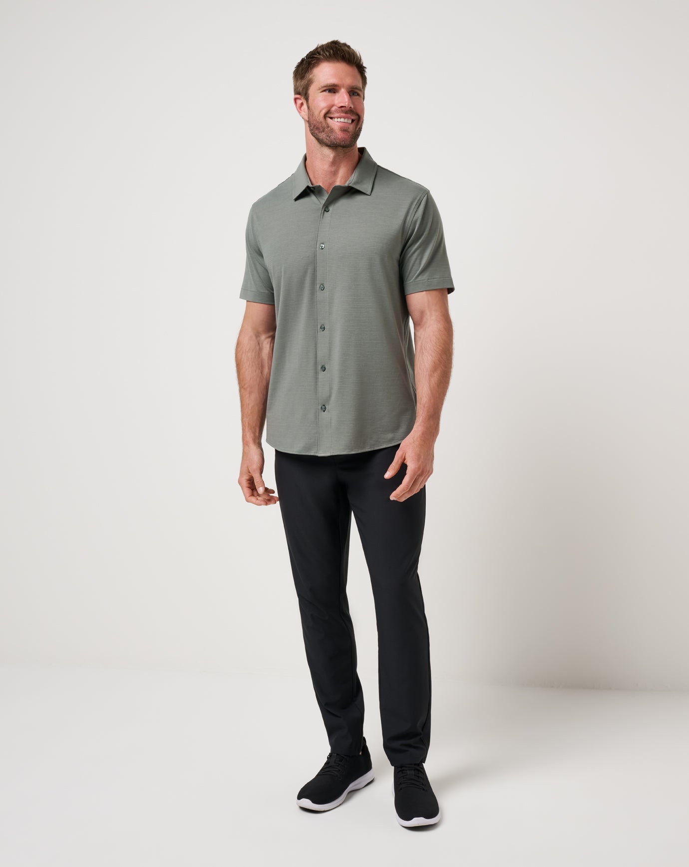 TravisMathew The Heater Button-Up - Dark Olive