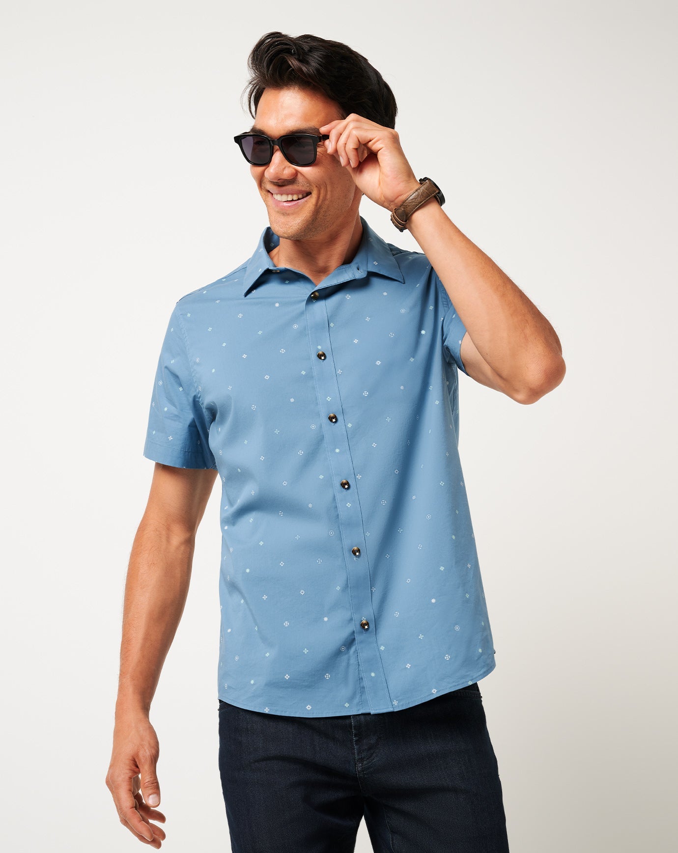 TravisMathew Per Aspera Button-Up - Captains Blue