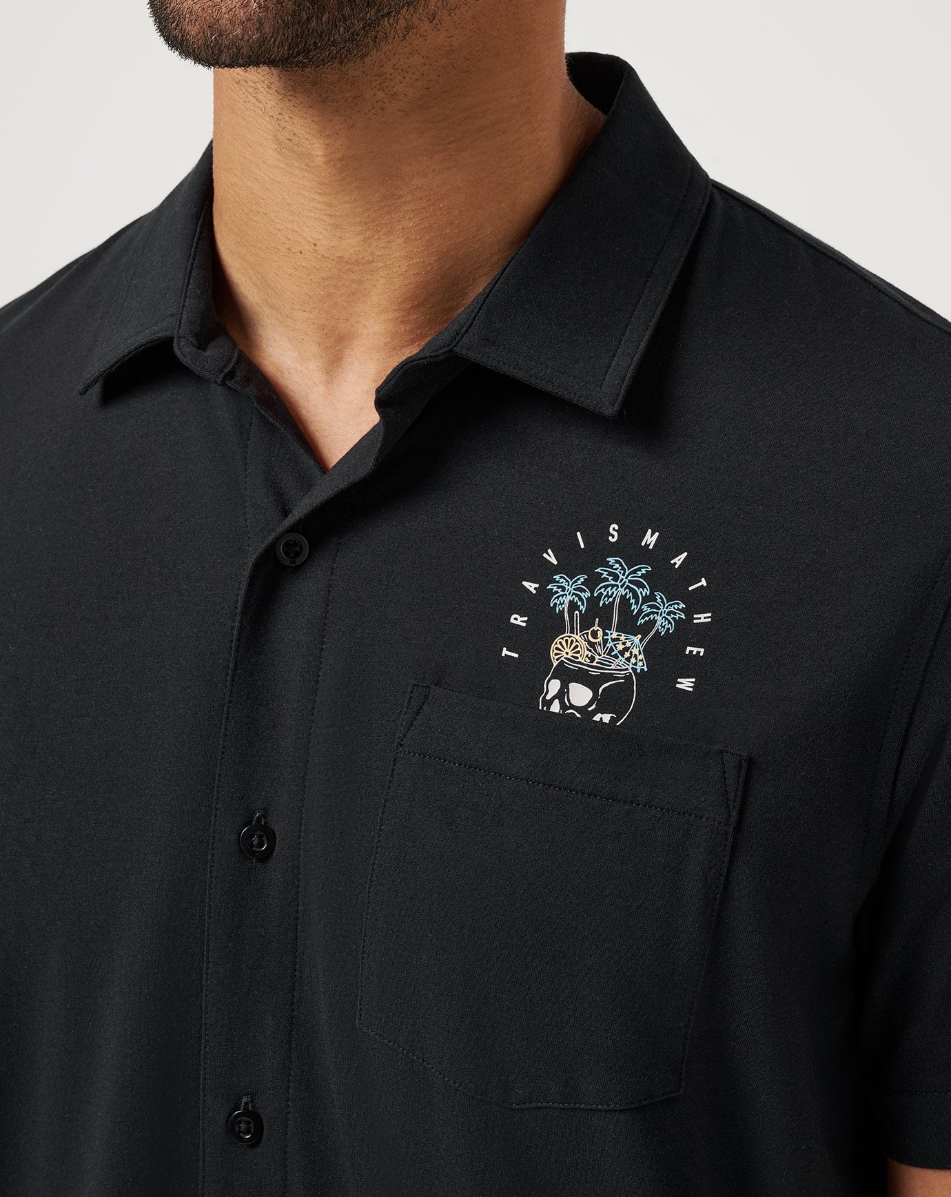 TravisMathew Poolside Pitcher Button-Up - Black