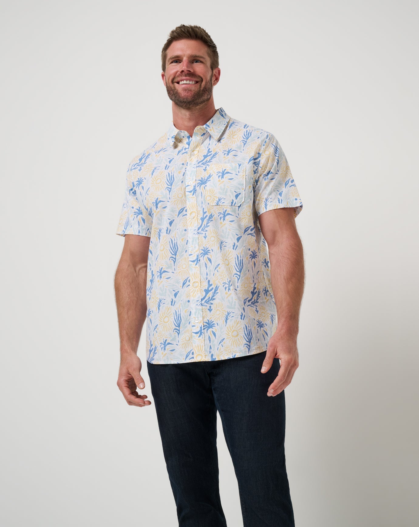 TravisMathew Souvenir City Button-Up - White