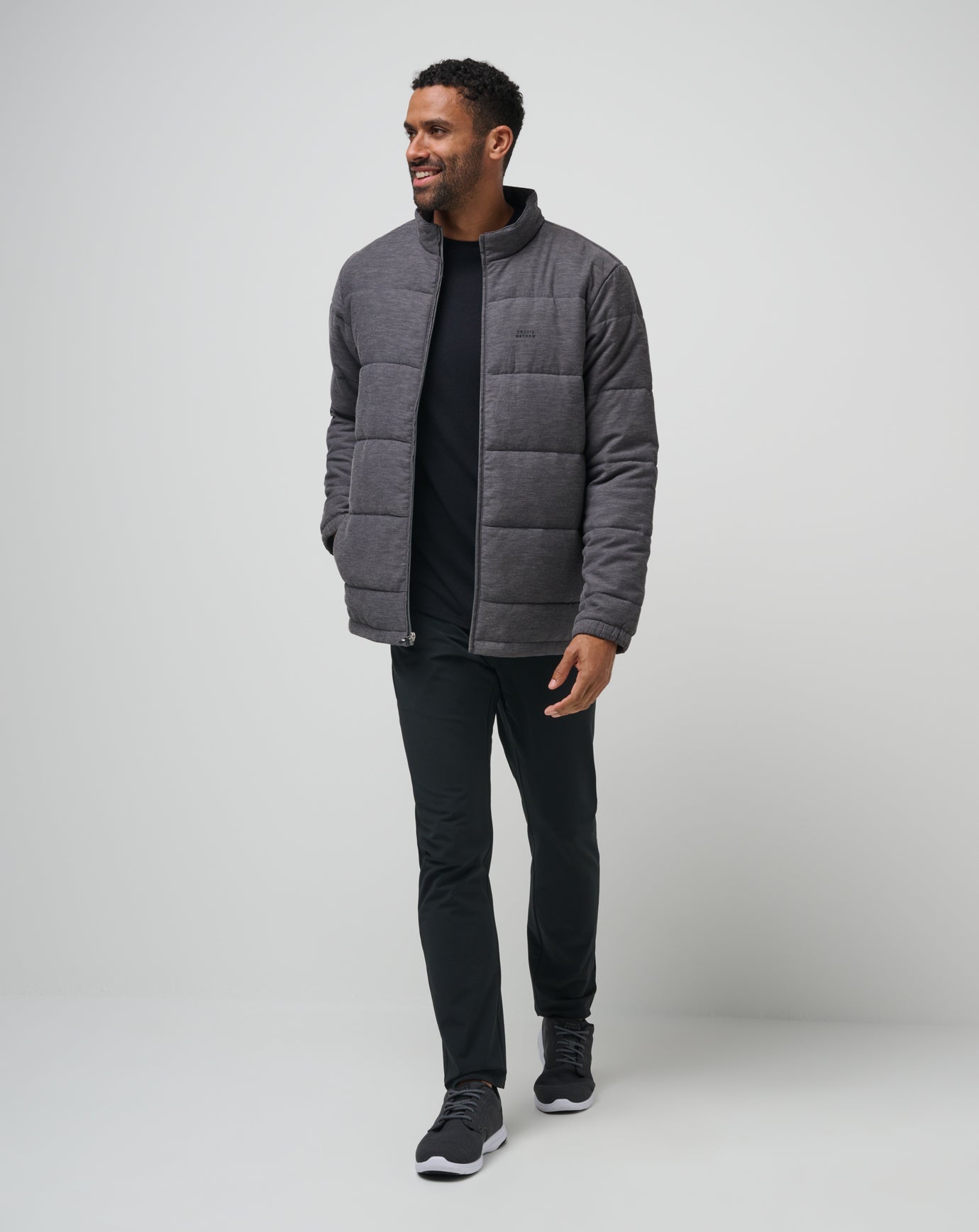 TravisMathew Climate Drop Jacket - Heather Black