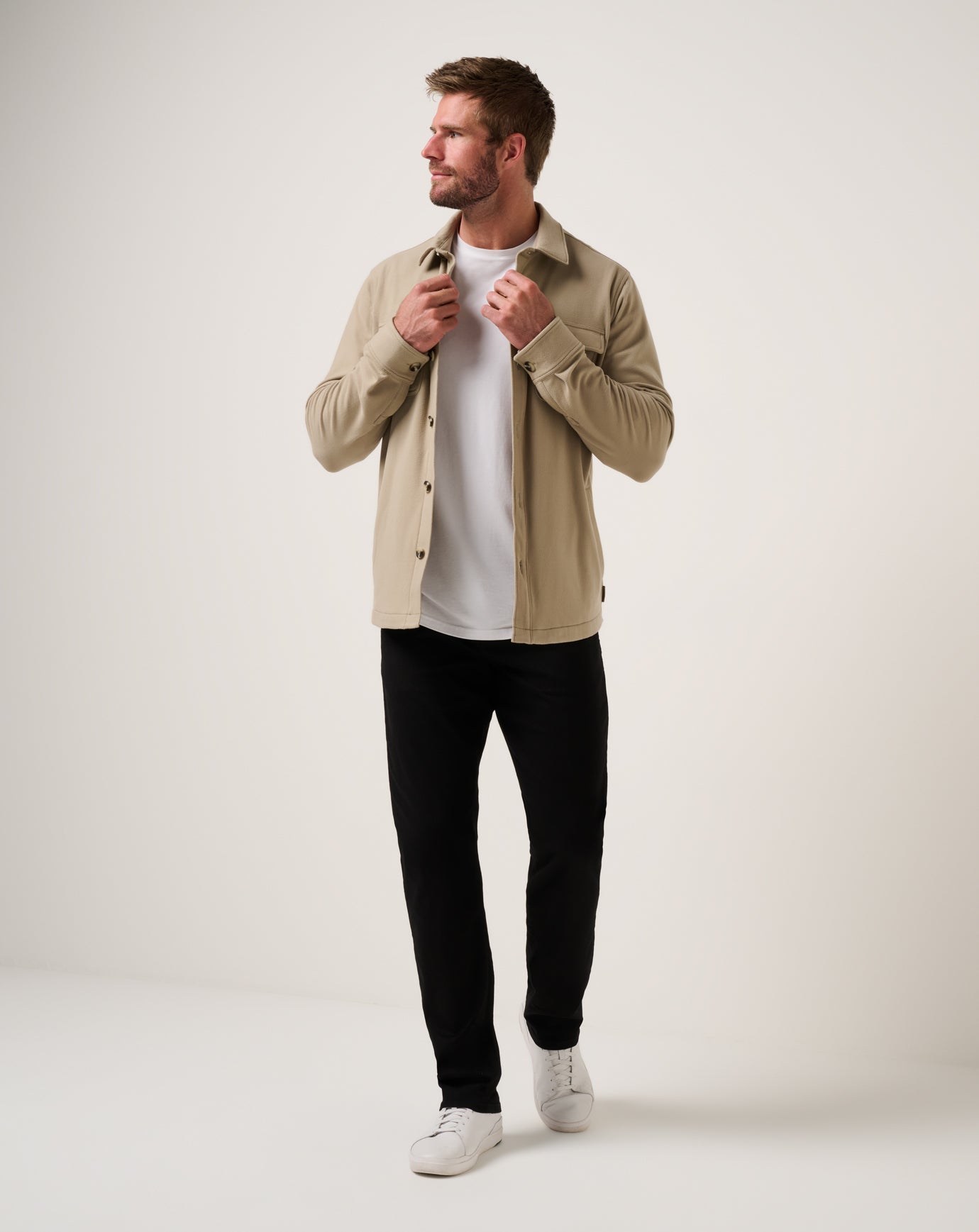 TravisMathew Peak Fleece Shirt Jacket - Weathered Teak
