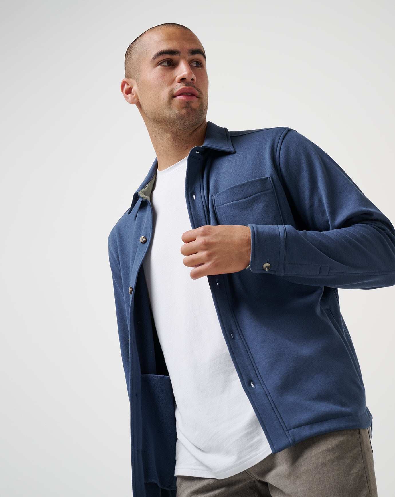 TravisMathew Cloud Shirt Jacket - Mood Indigo