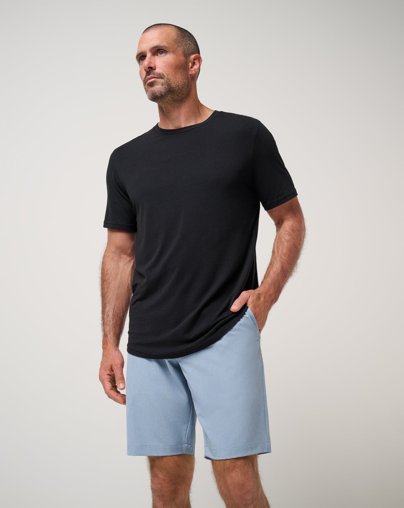 TravisMathew Beck 2.0 Short 10In - Heather Ash Blue