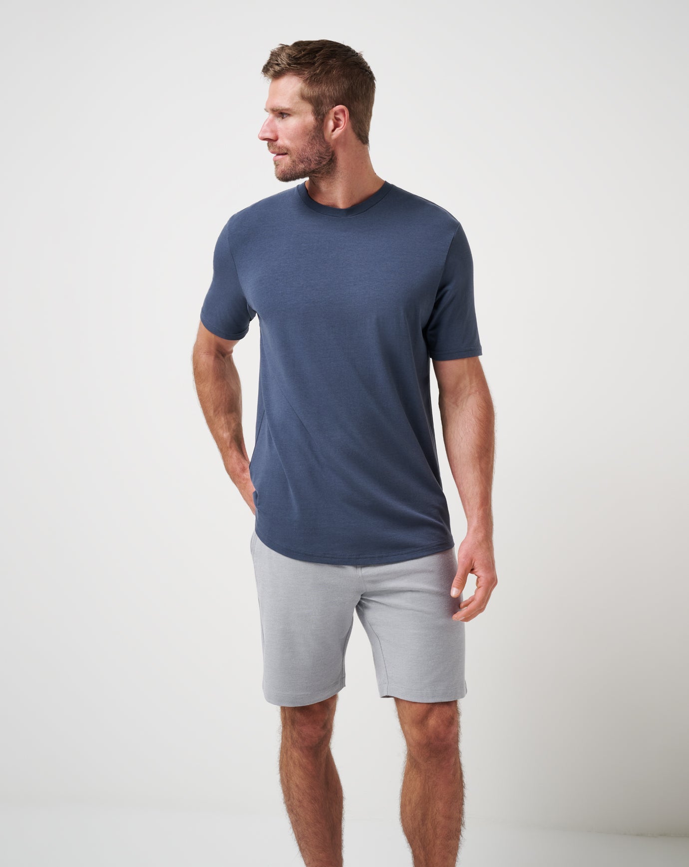 TravisMathew Adirondack Short 9In - Heather Sleet