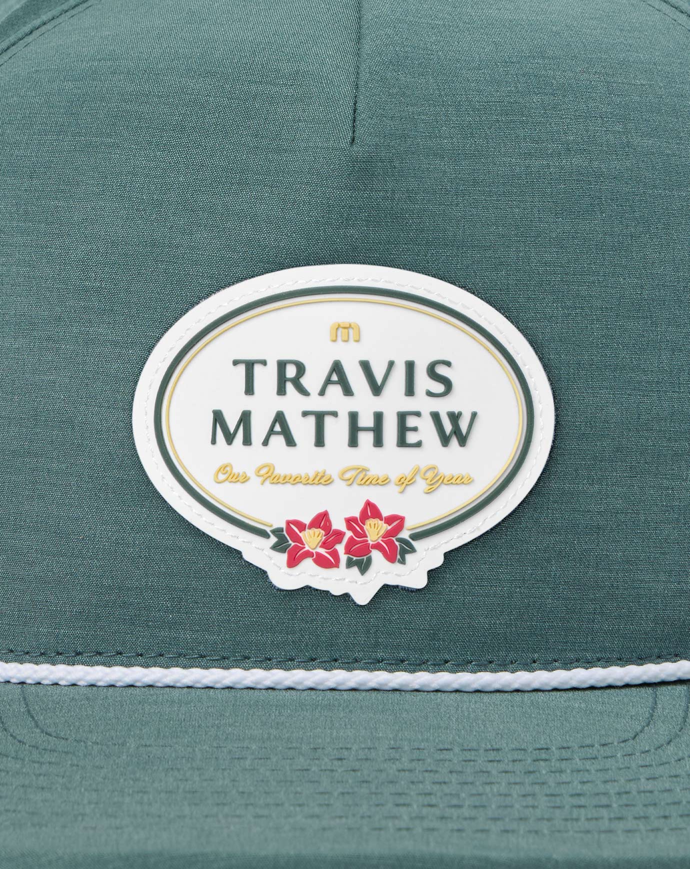 TravisMathew Patron Badge Snapback Hat - Silver Pine