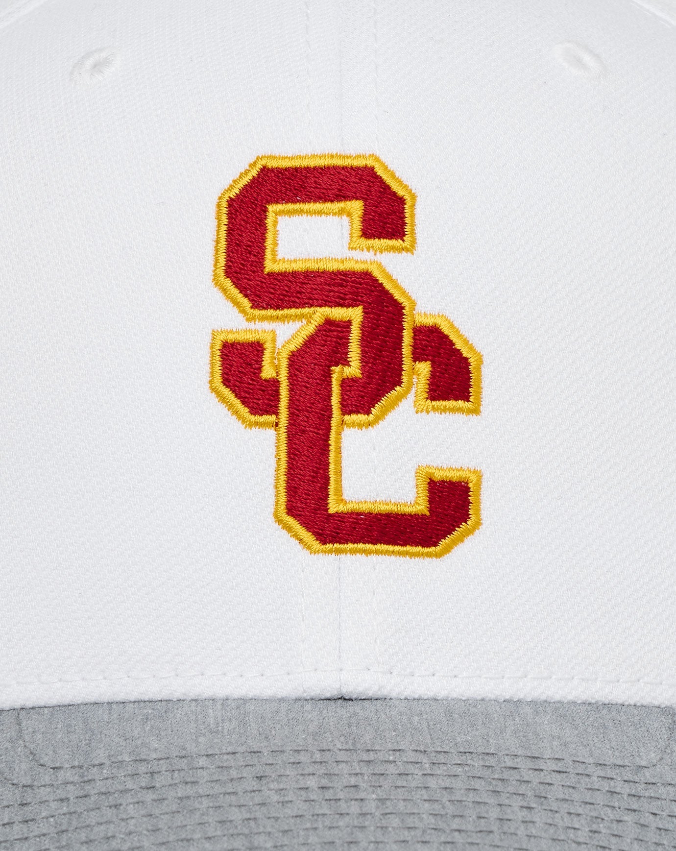 TravisMathew USC Go Around Snapback Hat - White/Heather Grey